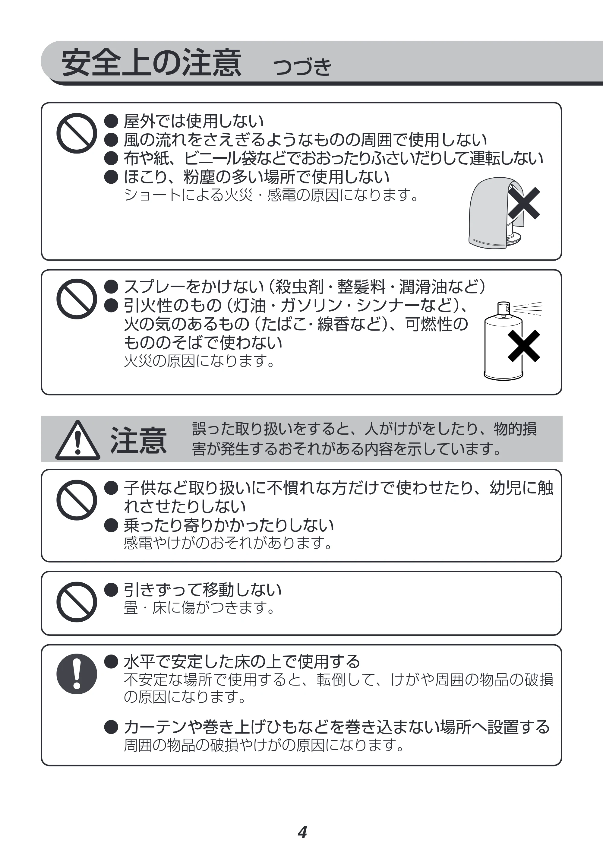アイリスオーヤマ KCF-SCV151T 取扱説明書 — 原本ページ — 4ページ