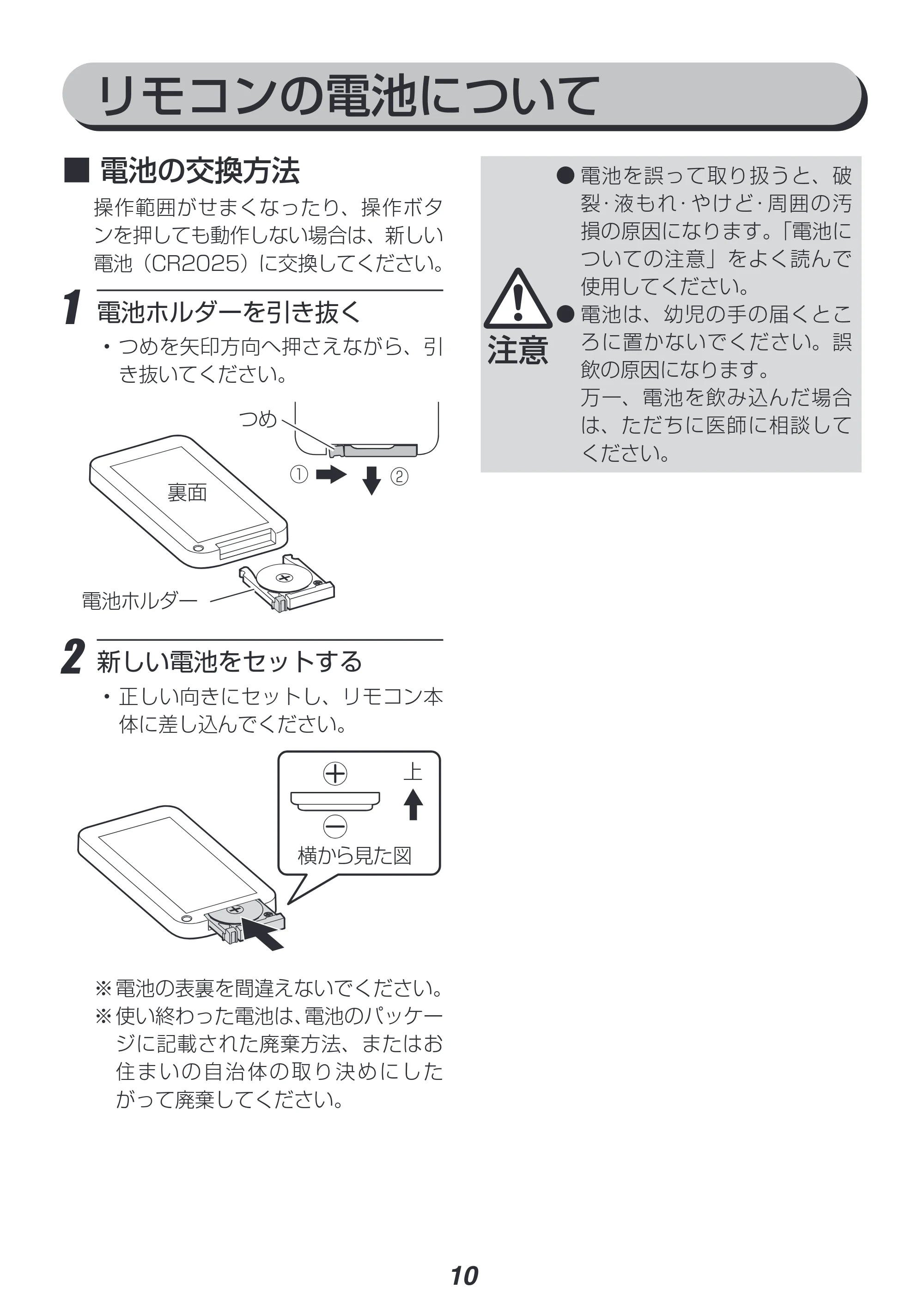 アイリスオーヤマ KCF-SCV151T 取扱説明書 — 原本ページ — 10ページ
