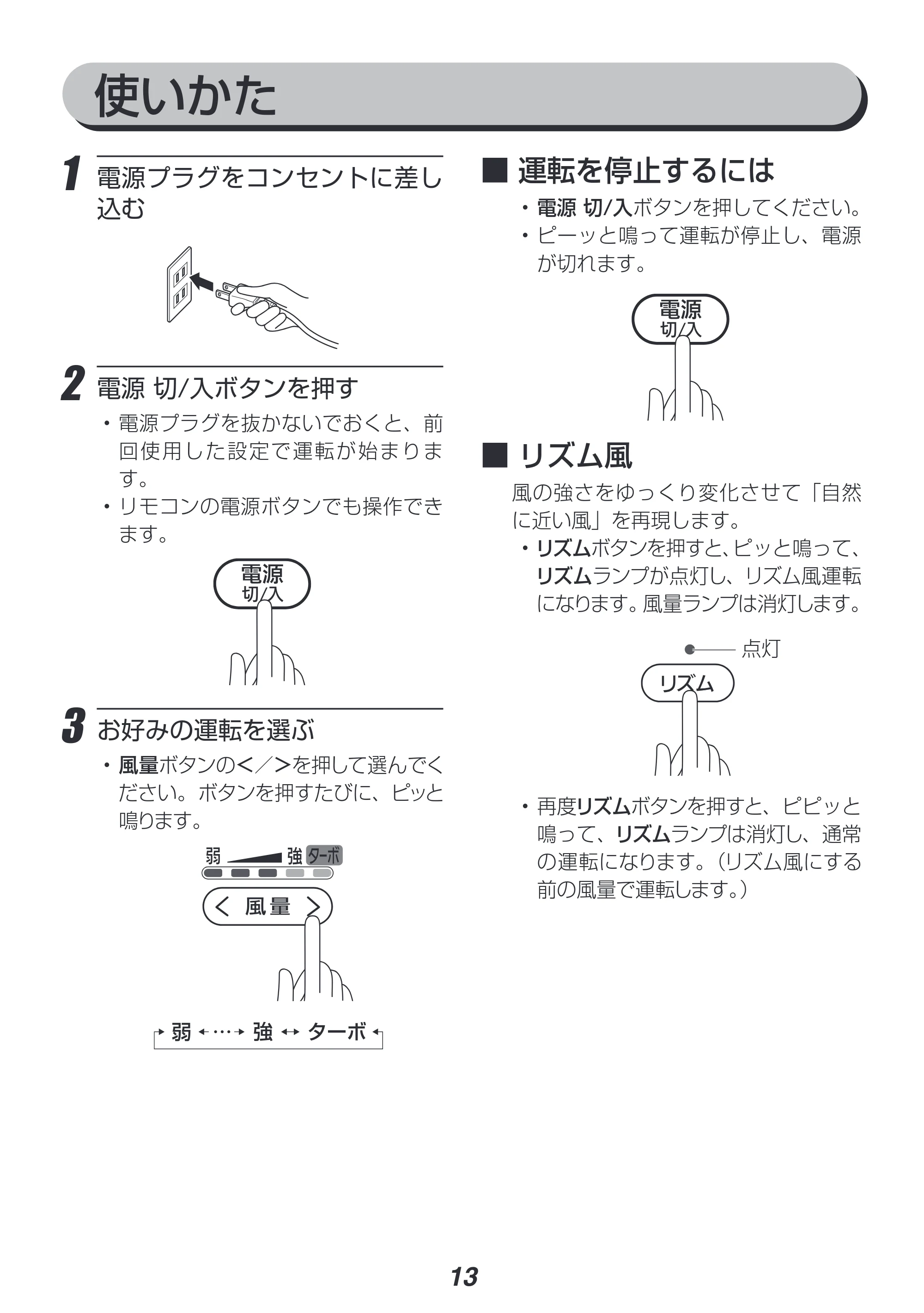 アイリスオーヤマ KCF-SCV151T 取扱説明書 — 原本ページ — 13ページ