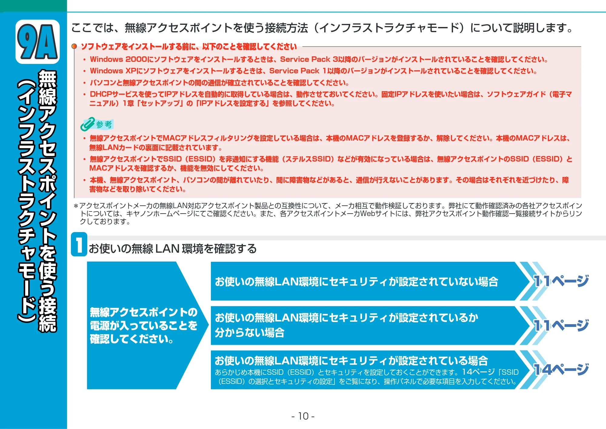 キヤノン PIXUS MP375R セットアップガイド (PDF形式/4.42Mバイト) — 原本ページ — 10ページ