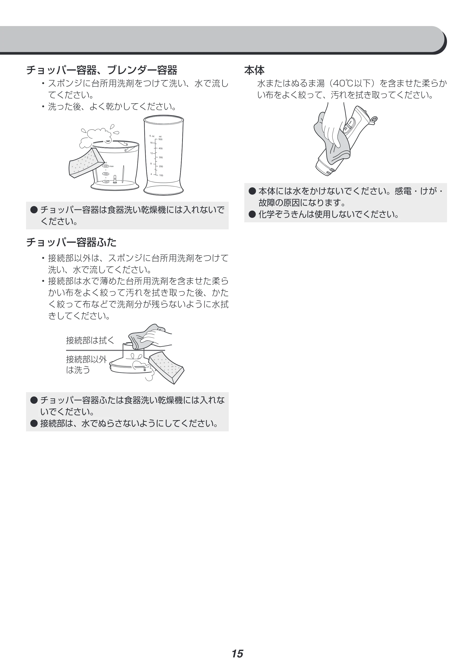 アイリスオーヤマ IHB-SC501 取扱説明書 — 原本ページ — 15ページ