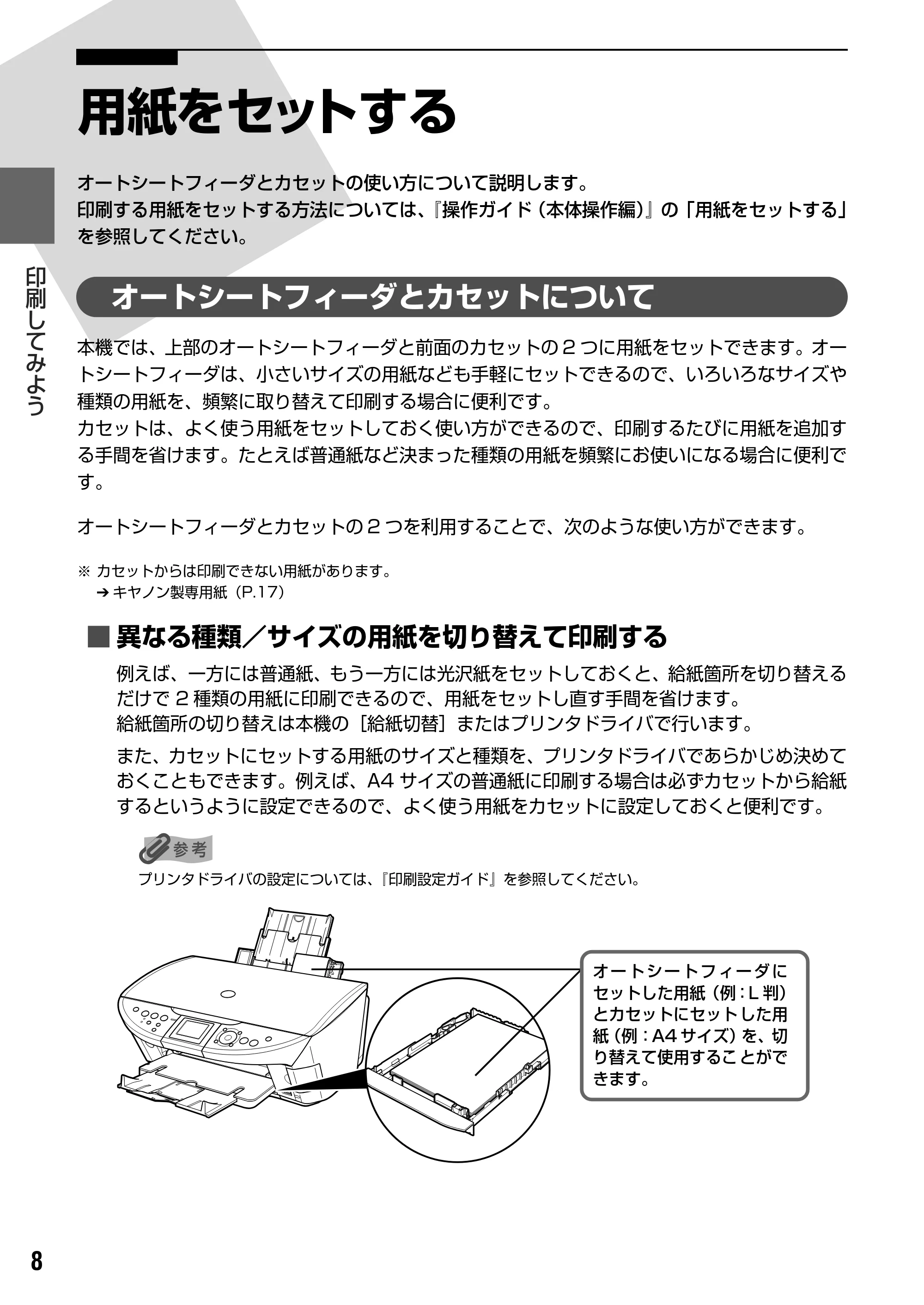 キヤノン PIXUS MP500 操作ガイド(パソコン操作編) (PDF形式/10.68Mバイト) — 文書を印刷してみよう — 原本ページ — 10ページ