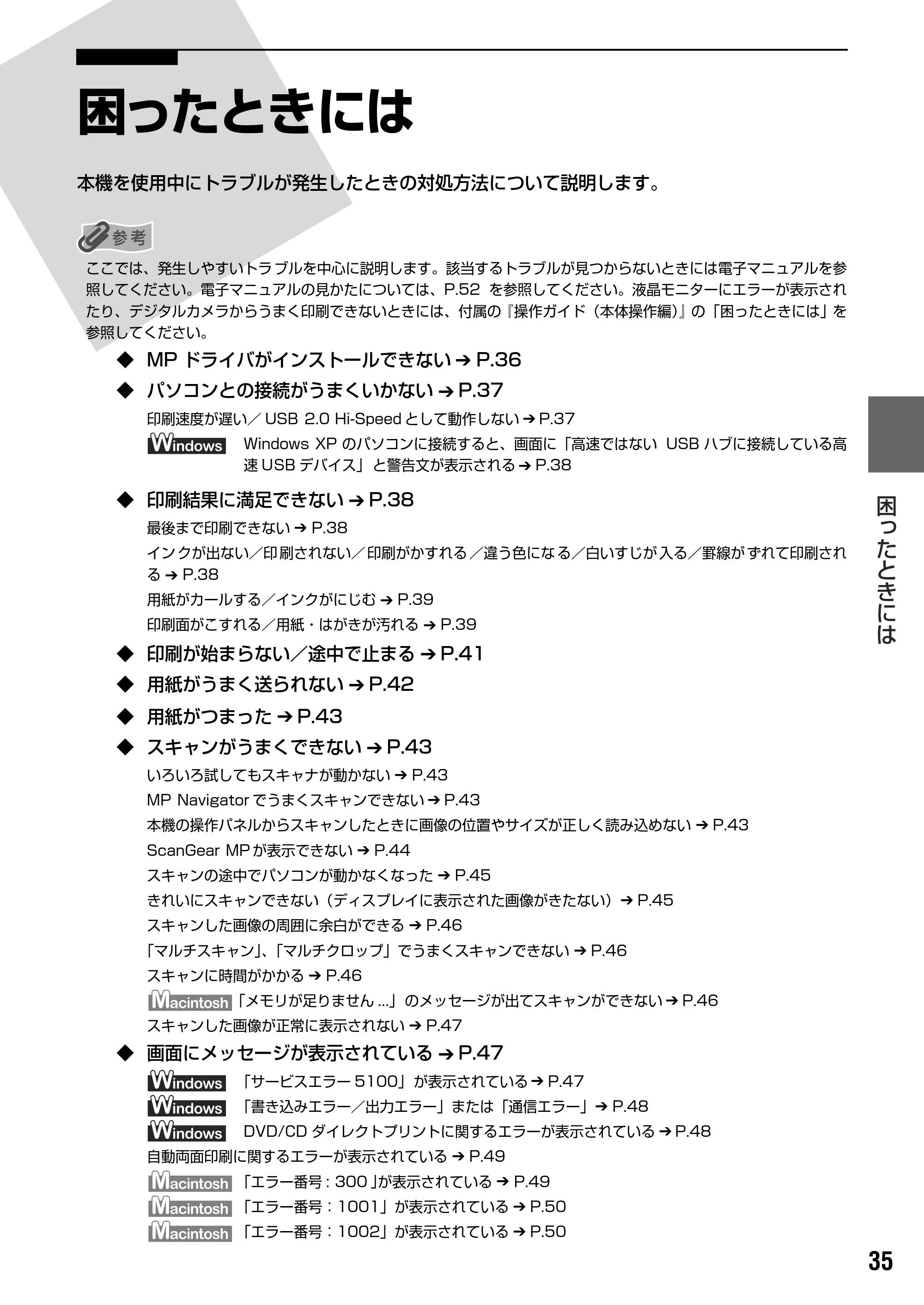 キヤノン PIXUS MP500 操作ガイド(パソコン操作編) (PDF形式/10.68Mバイト) — 原本ページ — 37ページ