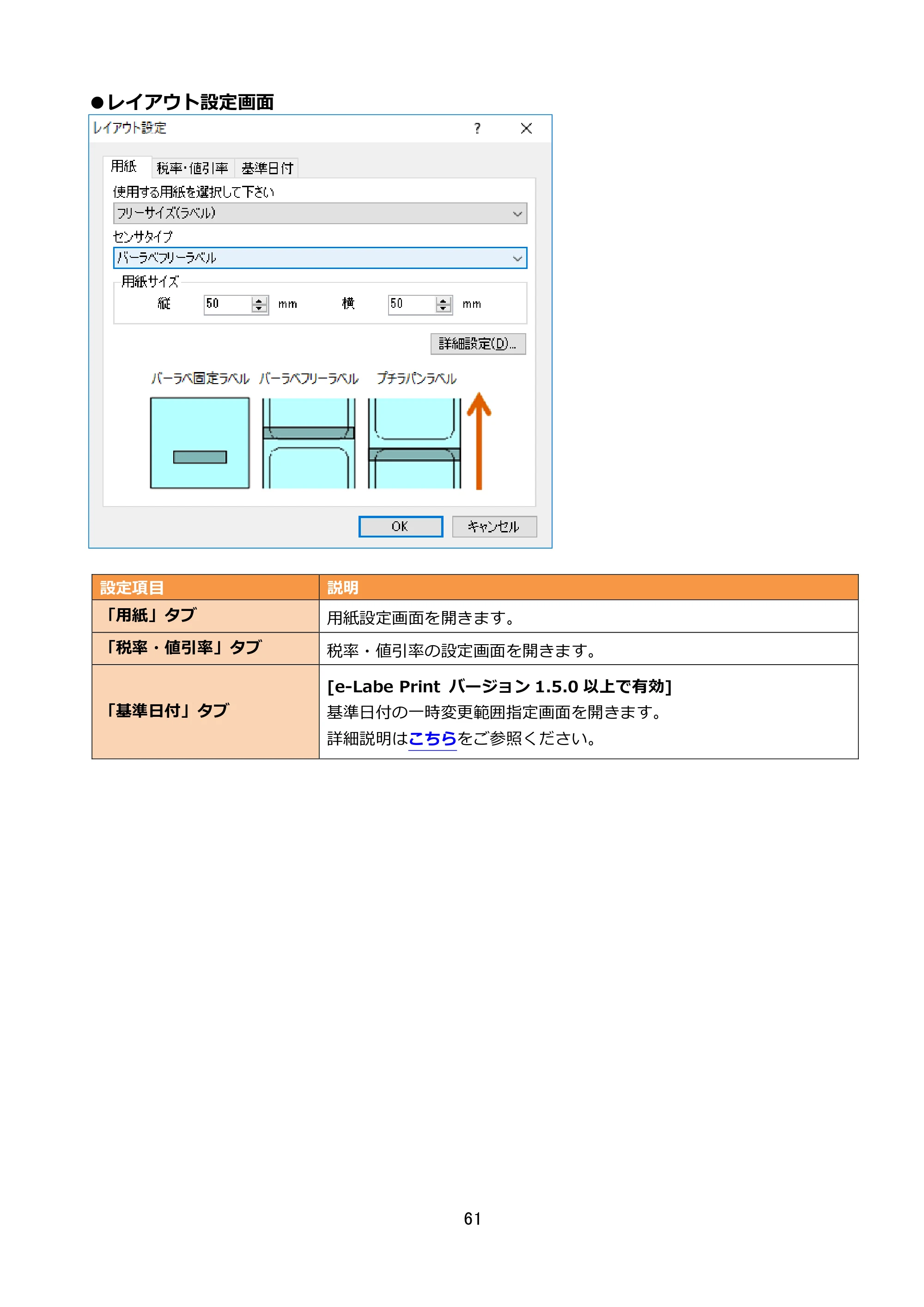 サトー FLEQV(フレキューブ) FX3-LX / FLEQV(フレキューブ) FX3-Plus / LEQV(フレキューブ) FX3-Plus e-Labe Designer操作マニュアル STD形式（第25版） — 原本ページ — 62ページ