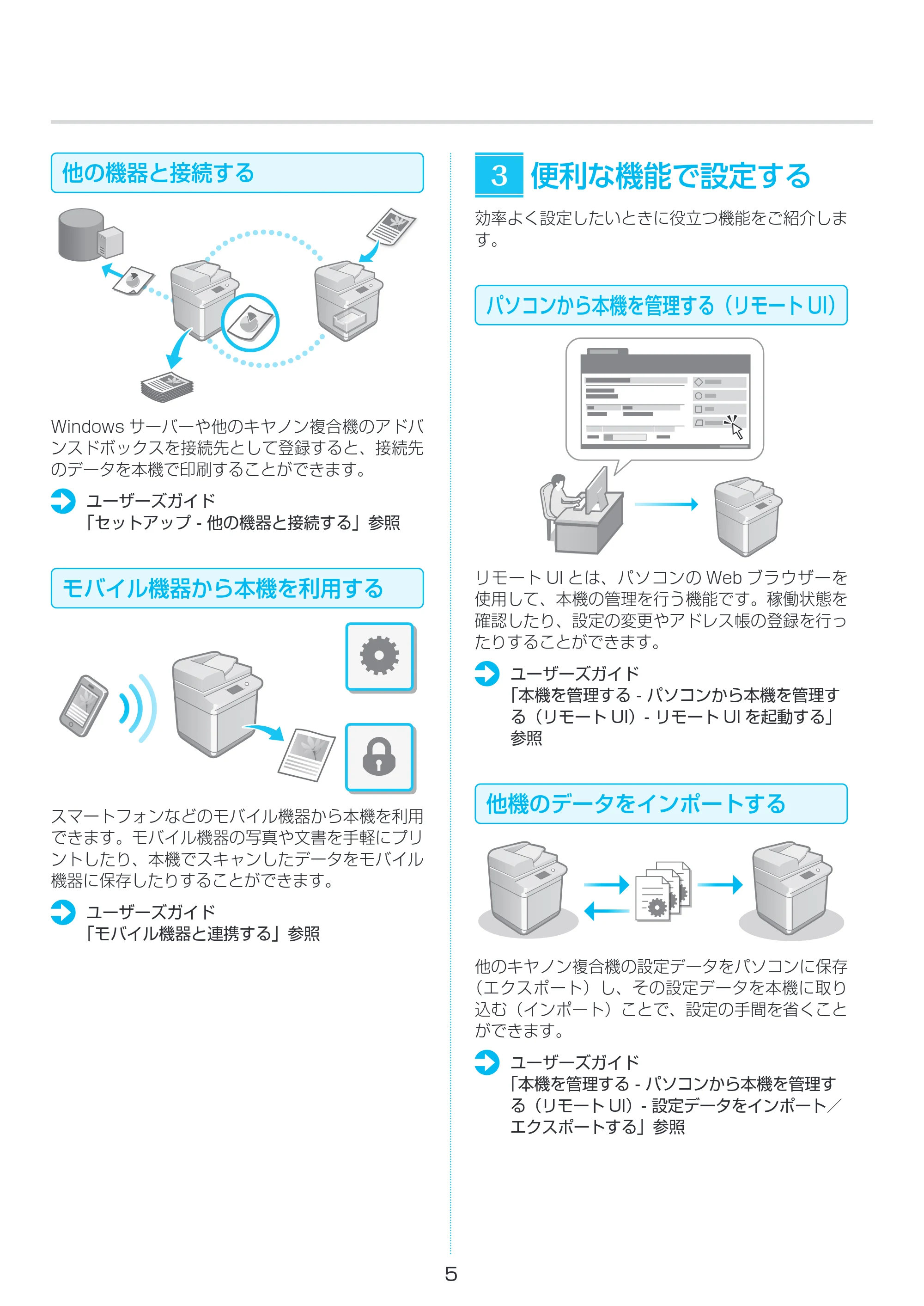 キヤノン MF7625F セットアップガイド 2022年9月29日掲載(PDF:1.91MB) — 原本ページ — 5ページ