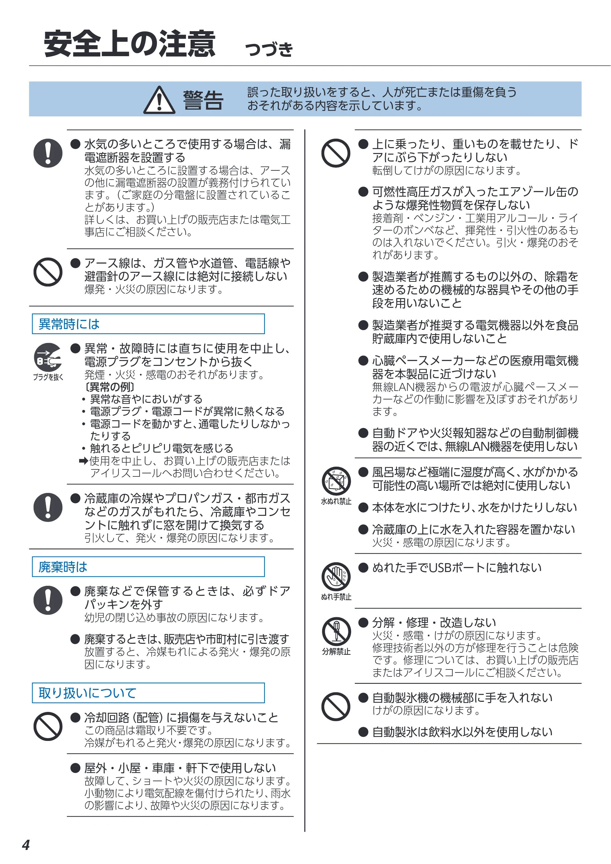 アイリスオーヤマ IRGN-C45A 取扱説明書 — 原本ページ — 4ページ