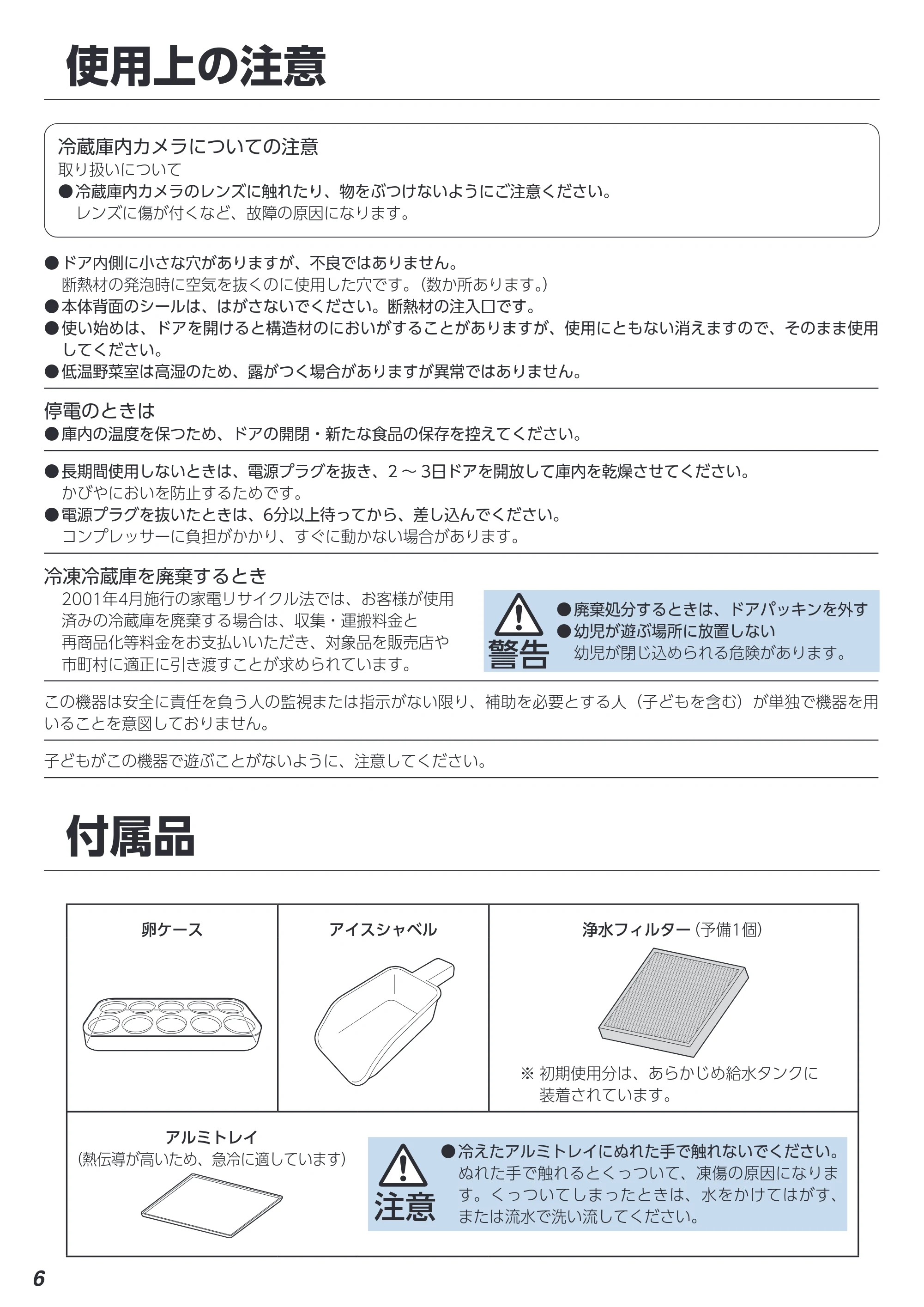 アイリスオーヤマ IRGN-C45A 取扱説明書 — 原本ページ — 6ページ
