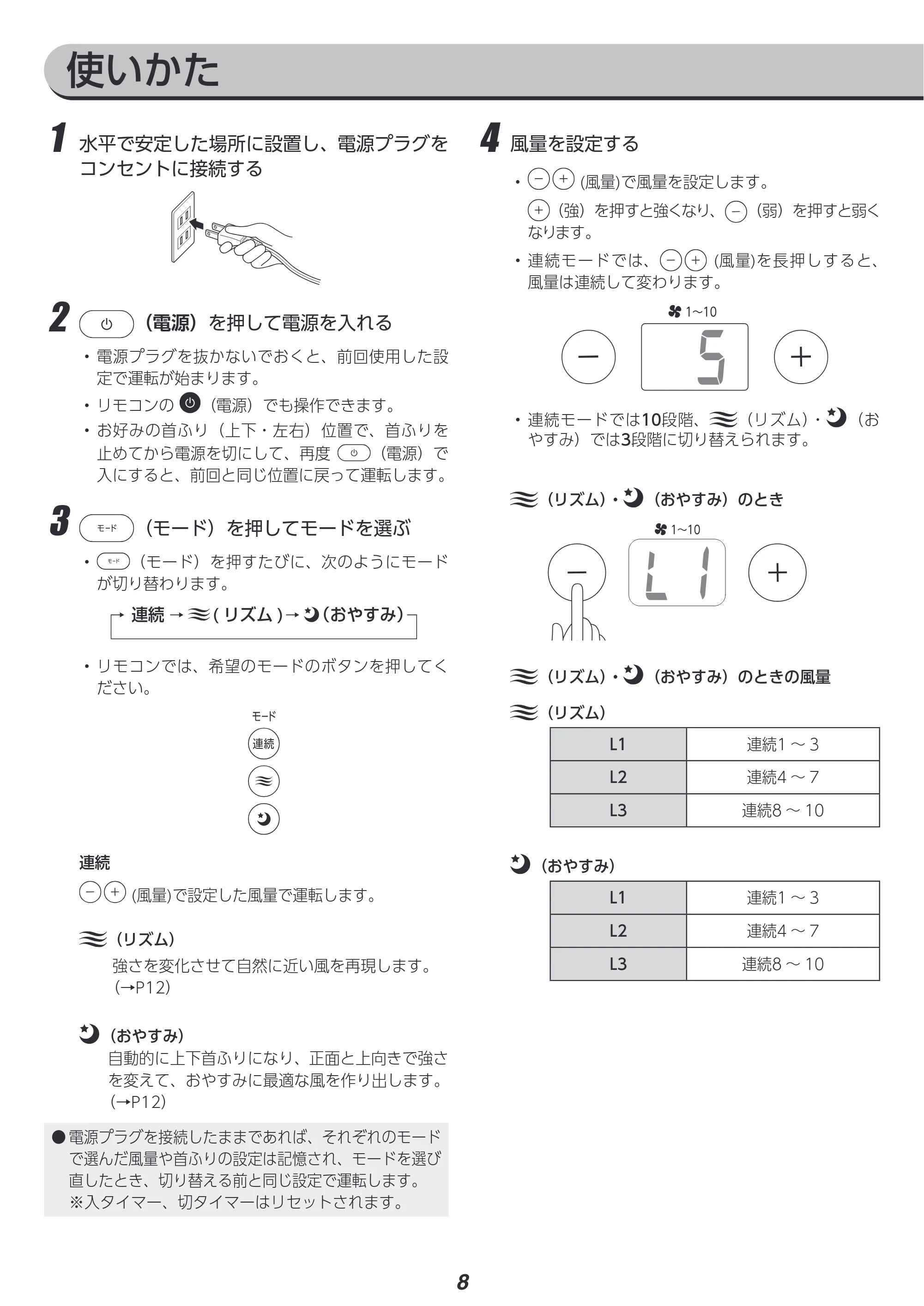 アイリスオーヤマ STF-DCD18T 取扱説明書 — 原本ページ — 8ページ