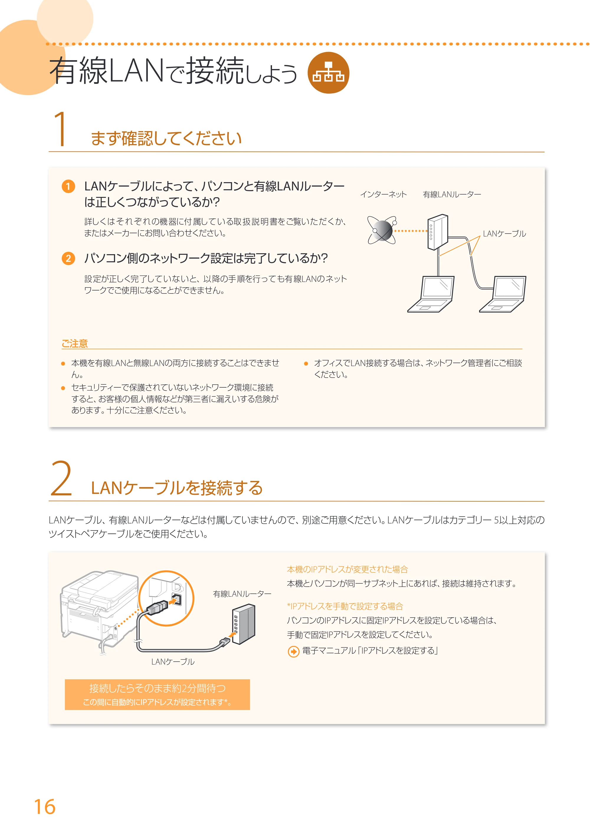 キヤノン MF229dw/MF226dn/MF216n かんたん設置ガイド 2014年8月28日更新(PDF:16.2MB) — 原本ページ — 16ページ