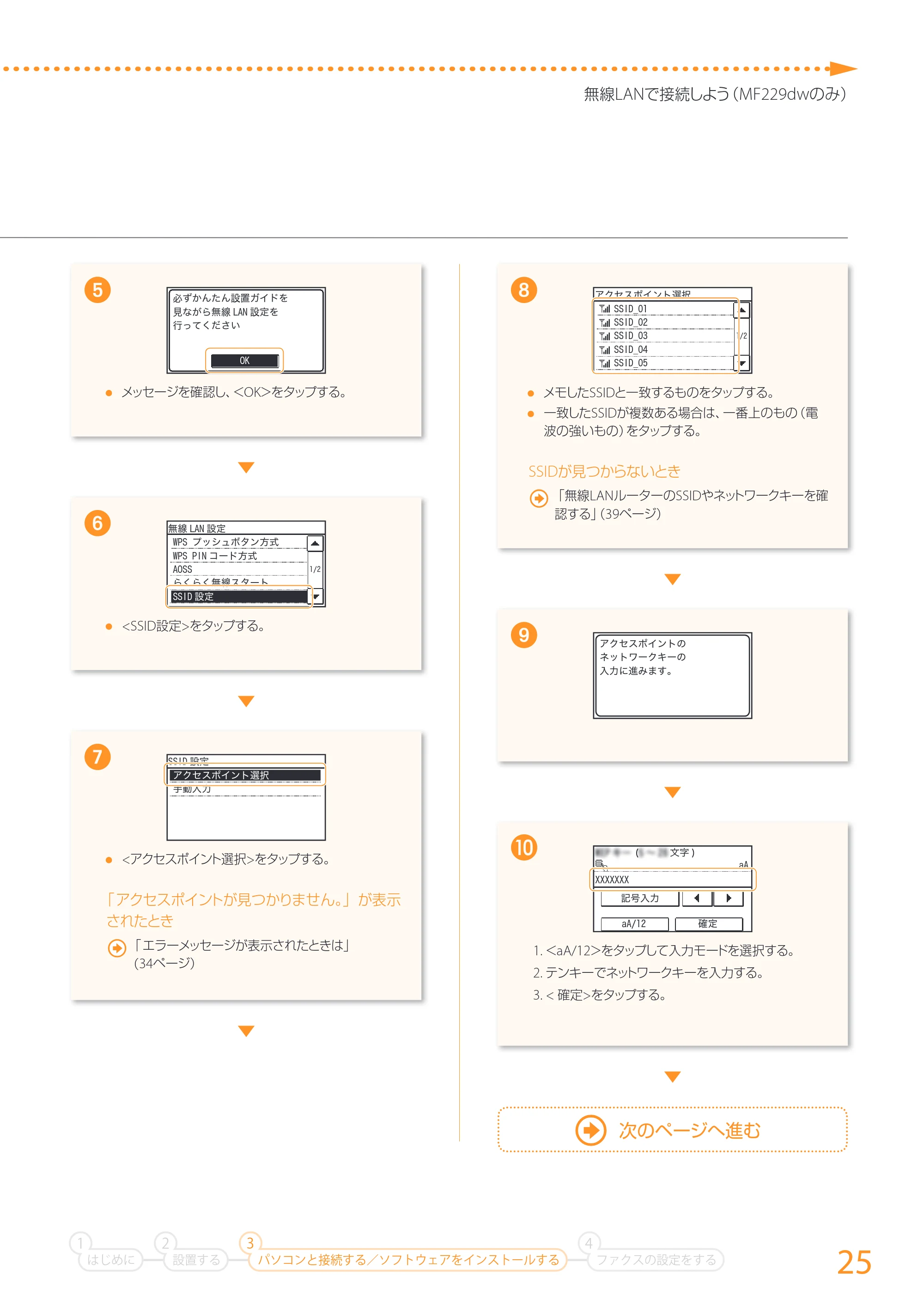 キヤノン MF229dw/MF226dn/MF216n かんたん設置ガイド 2014年8月28日更新(PDF:16.2MB) — 原本ページ — 25ページ