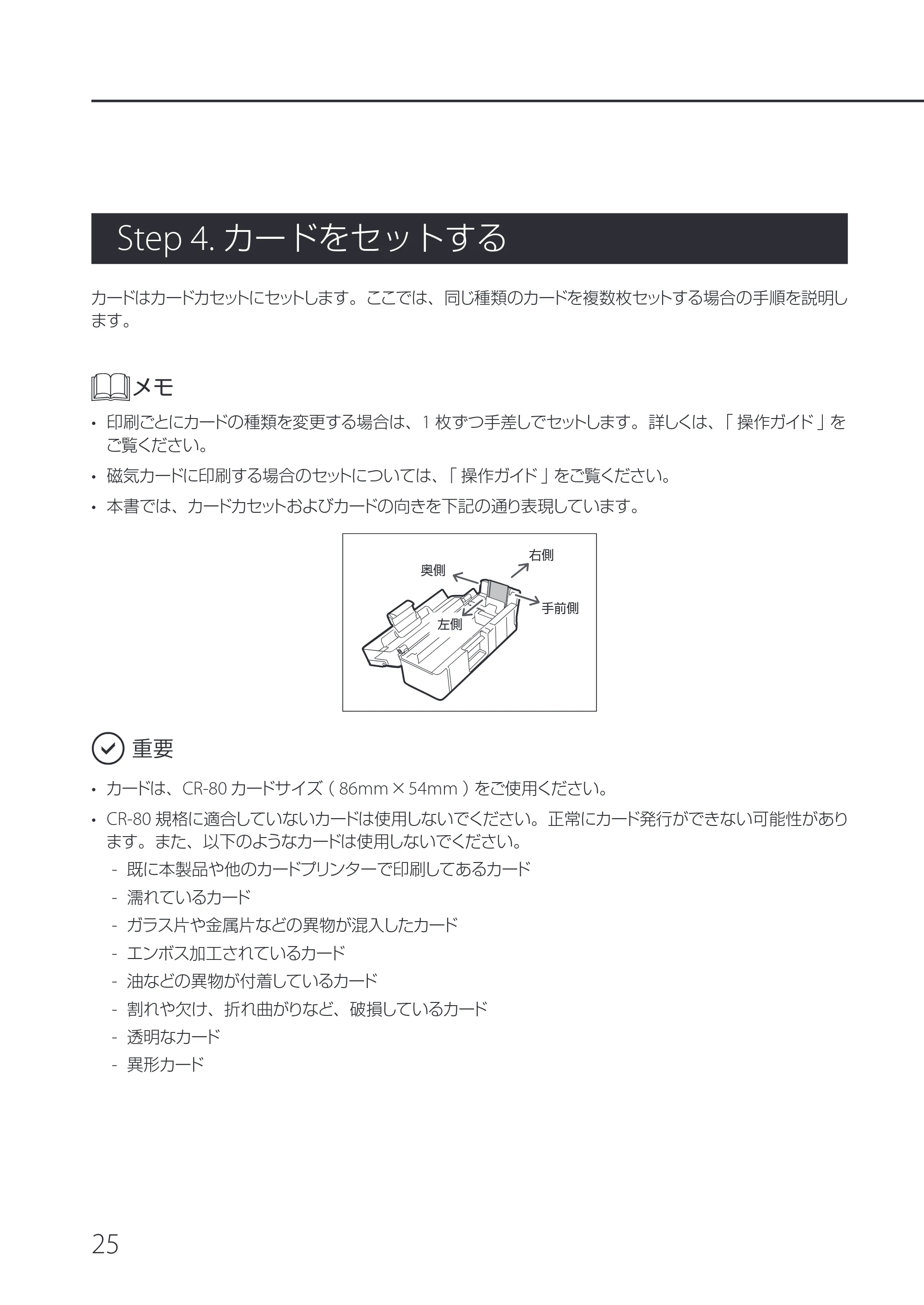 キヤノン IX-R7000 IX-R7000 セットアップガイド 2026年9月17日更新（PDF：6.01MB） — Step 4. カードをセットする — 原本ページ — 28ページ