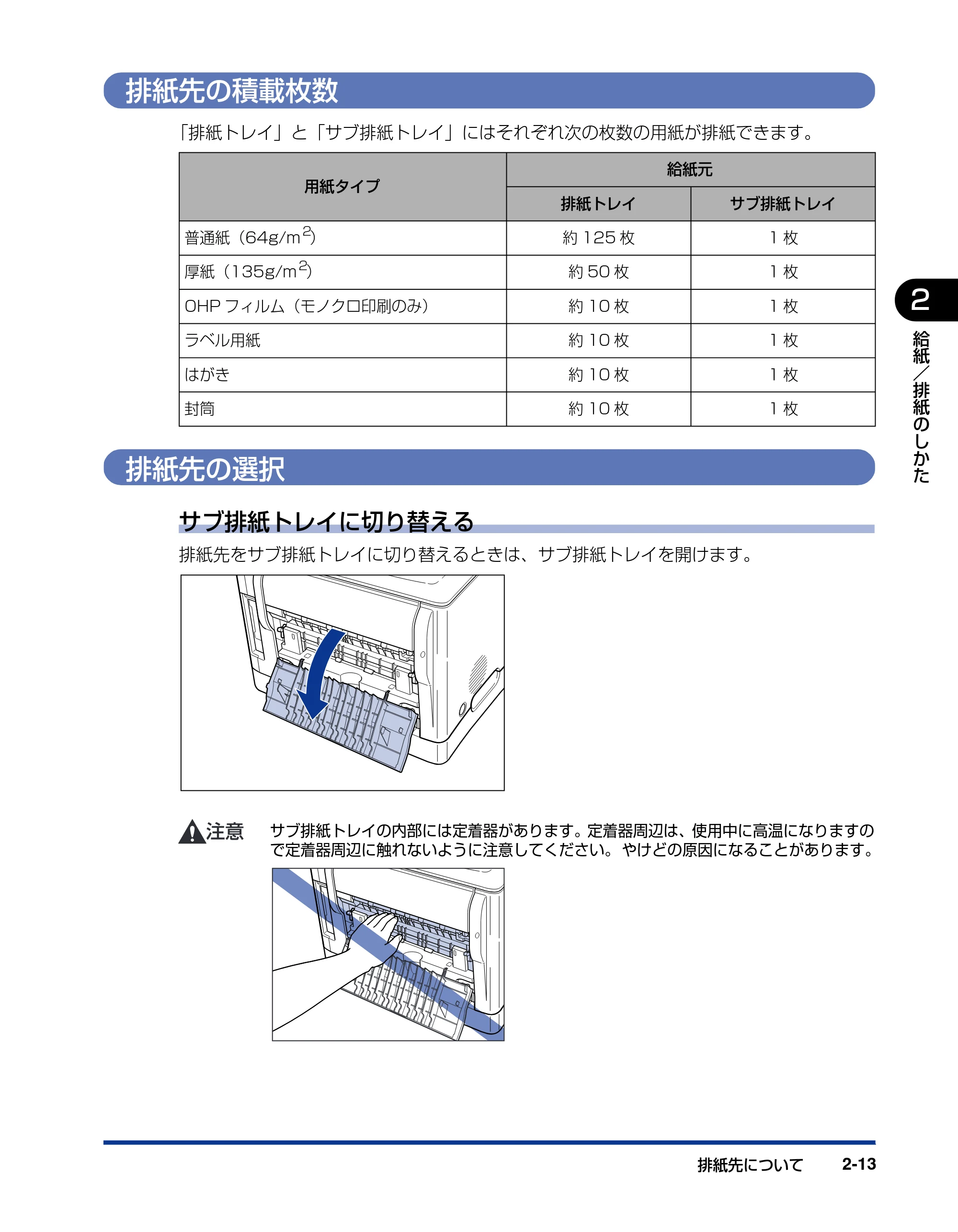 キヤノン LBP5200 ユーザーズガイド 2006年8月29日更新 （PDF形式／13.81Mバイト） — 排紙先の積載枚数 — 原本ページ — 51ページ