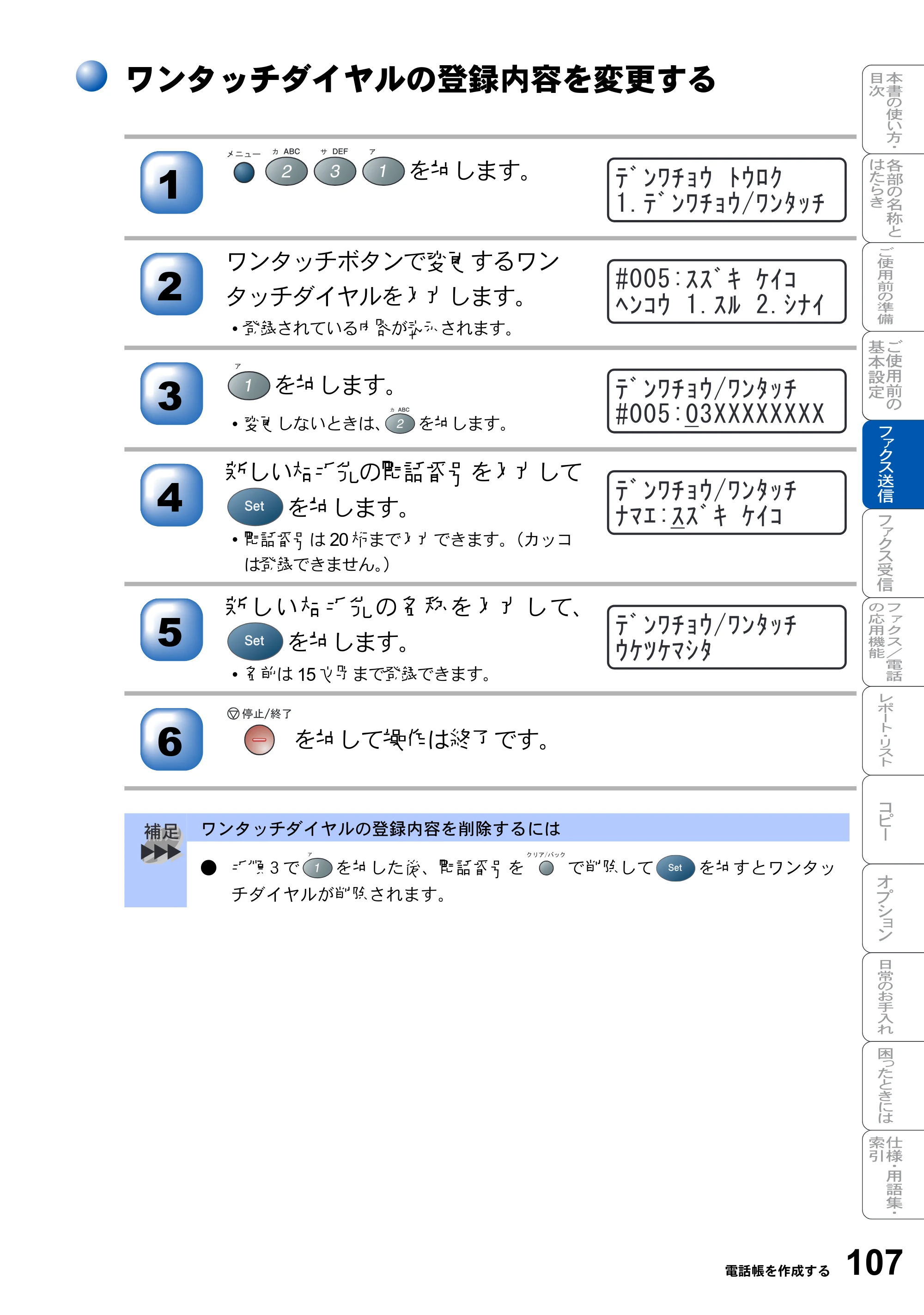 ブラザー MFC-8210J 取扱説明書（本体） — 原本ページ — 107ページ
