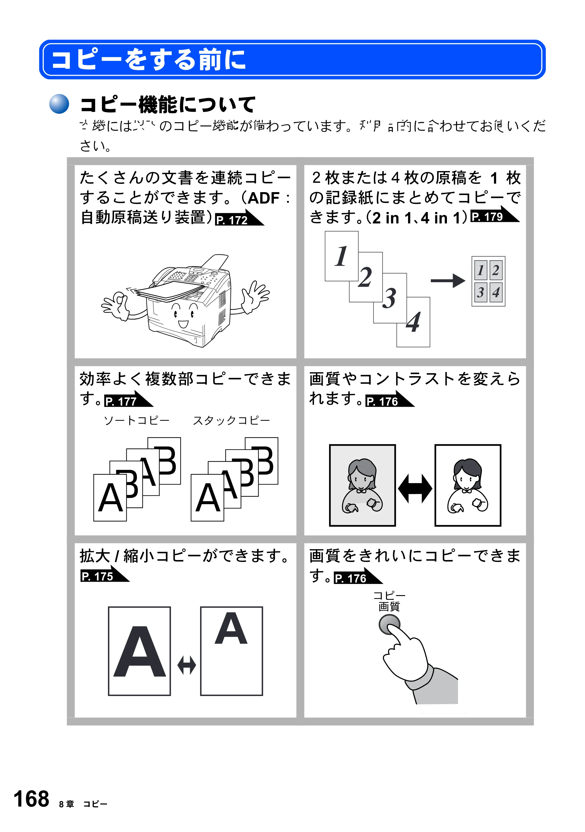ブラザー MFC-8210J 取扱説明書（本体） — 原本ページ — 168ページ