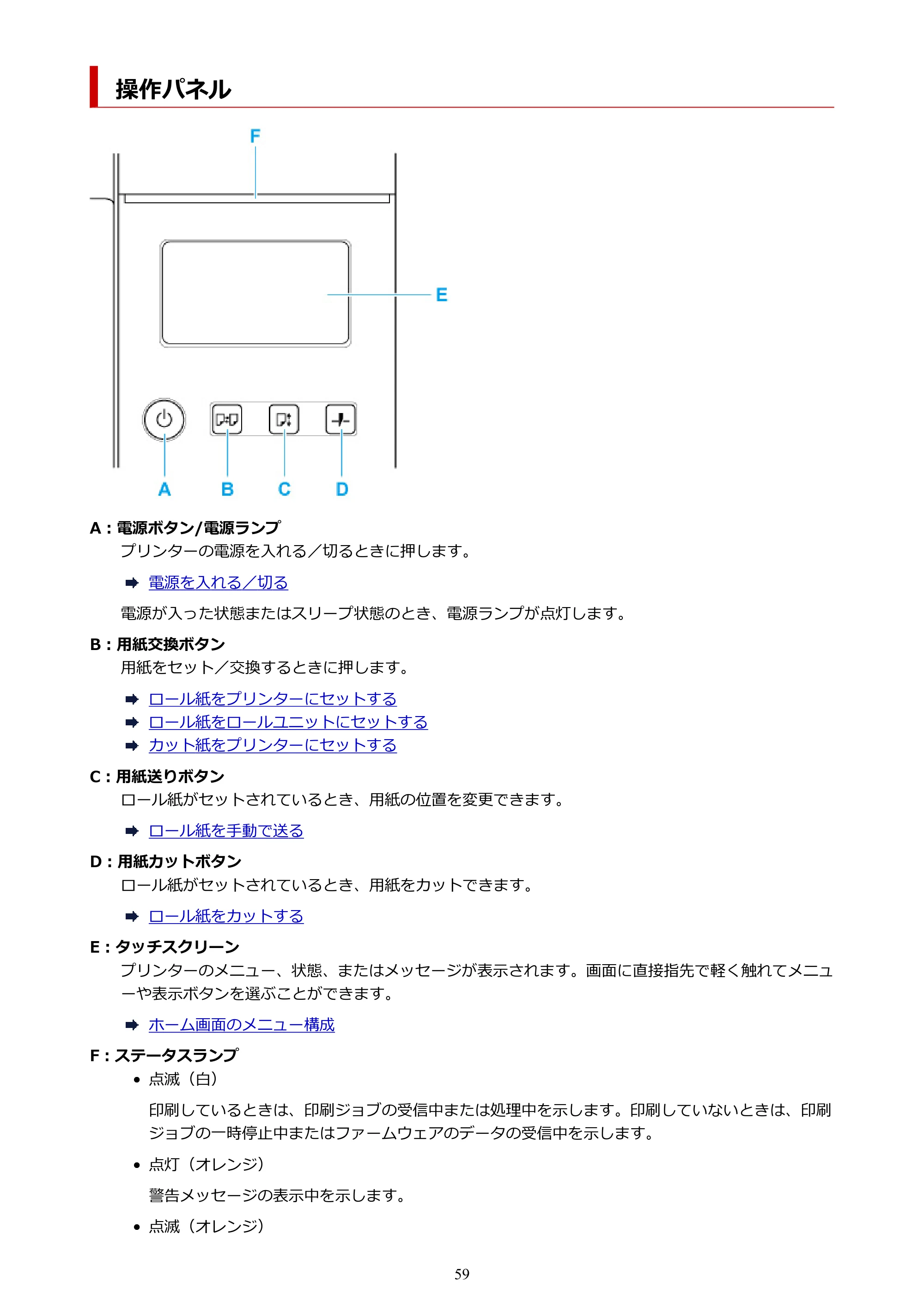 キヤノン TX-4200・TX-3200・TX-2200 TX-4200 TX-3200 TX-2200(PDF)電子マニュアル(Mac)2024年10月2日掲載(PDF:11.3MB) — 操作パネル — 原本ページ — 59ページ