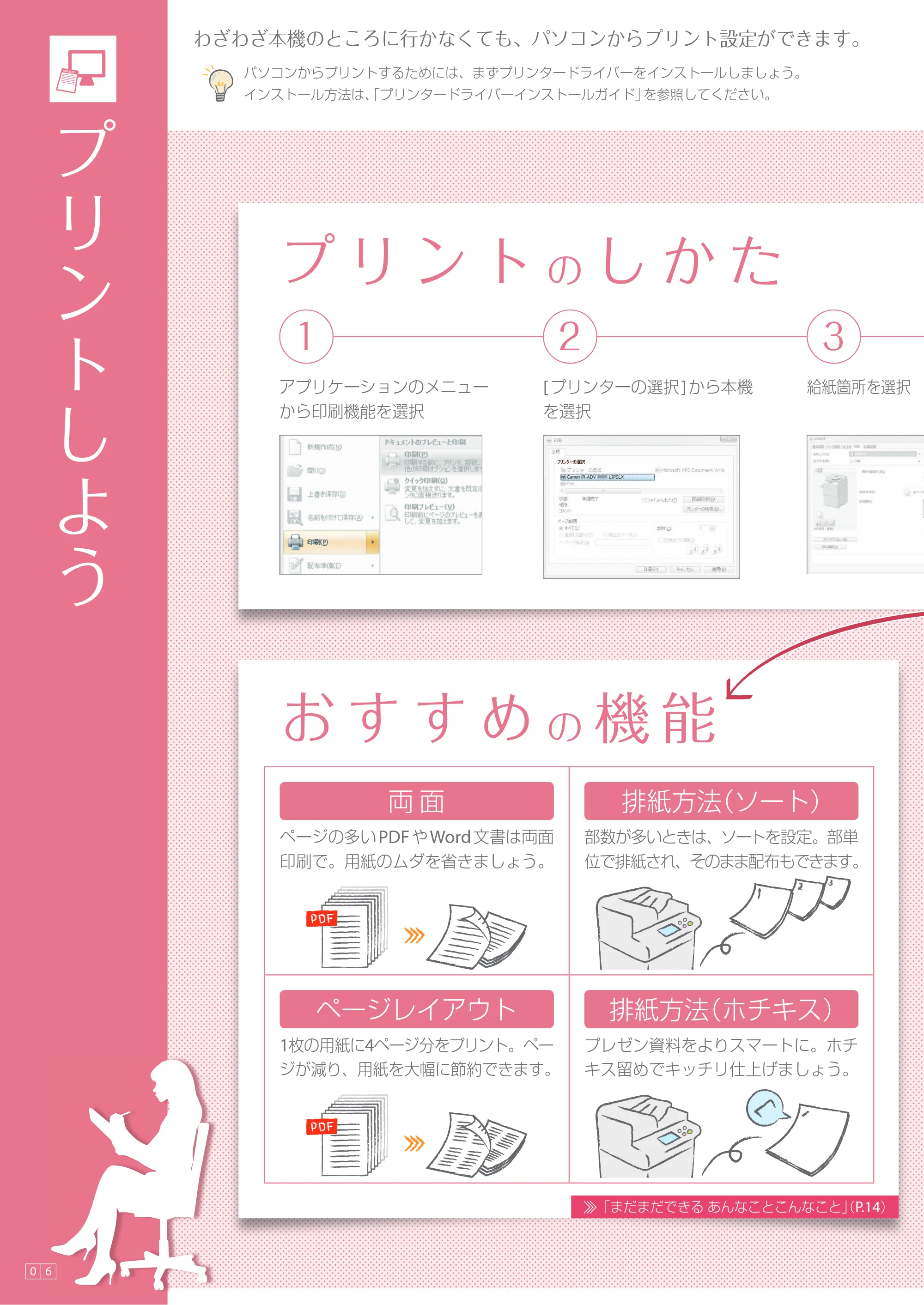 キヤノン A3機用) かんたん操作ガイド（A3機用） 2019年1月18日更新（PDF：19.15MB） — プリントしよう — 原本ページ — 6ページ