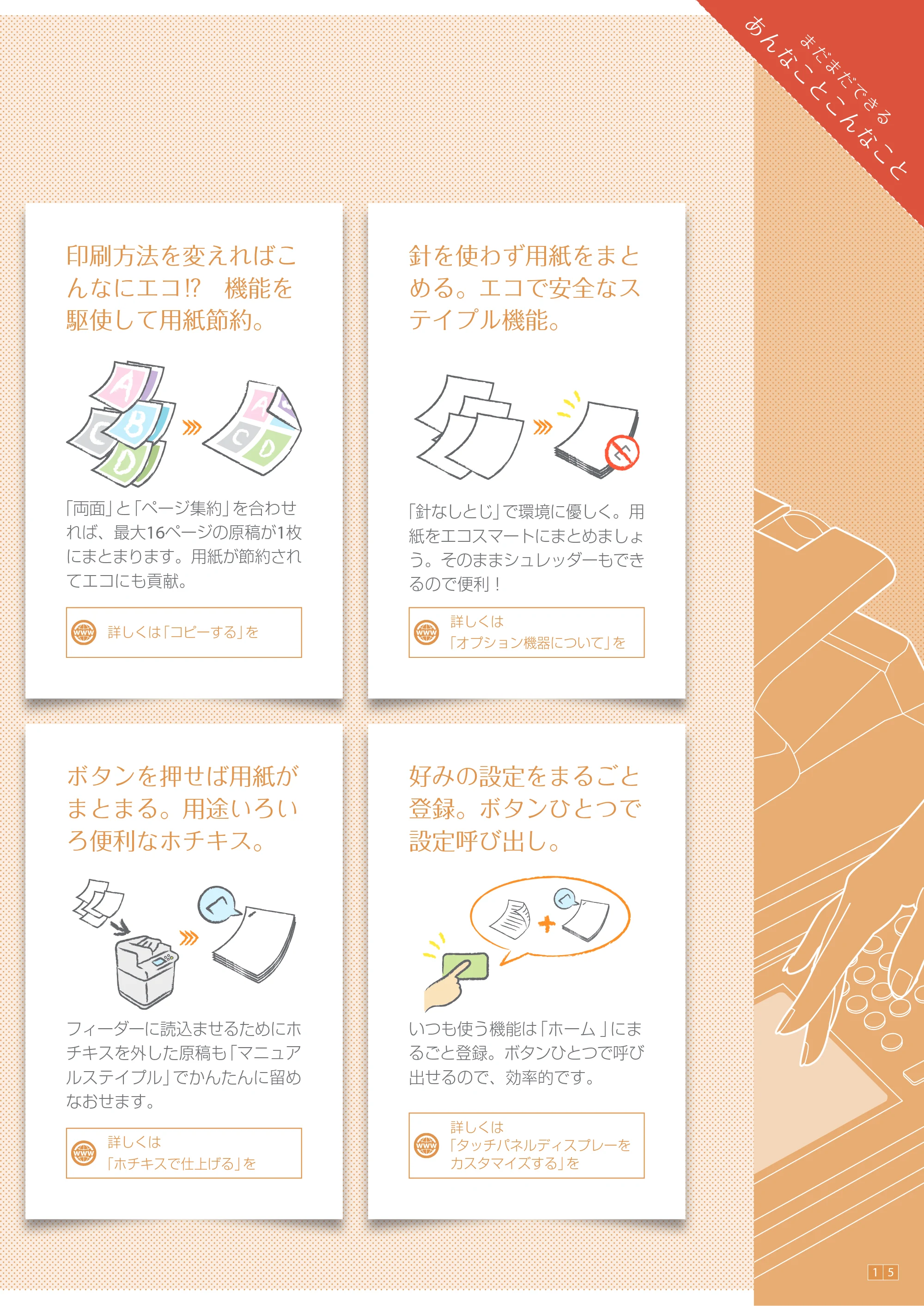 キヤノン A3機用) かんたん操作ガイド（A3機用） 2019年1月18日更新（PDF：19.15MB） — 原本ページ — 15ページ