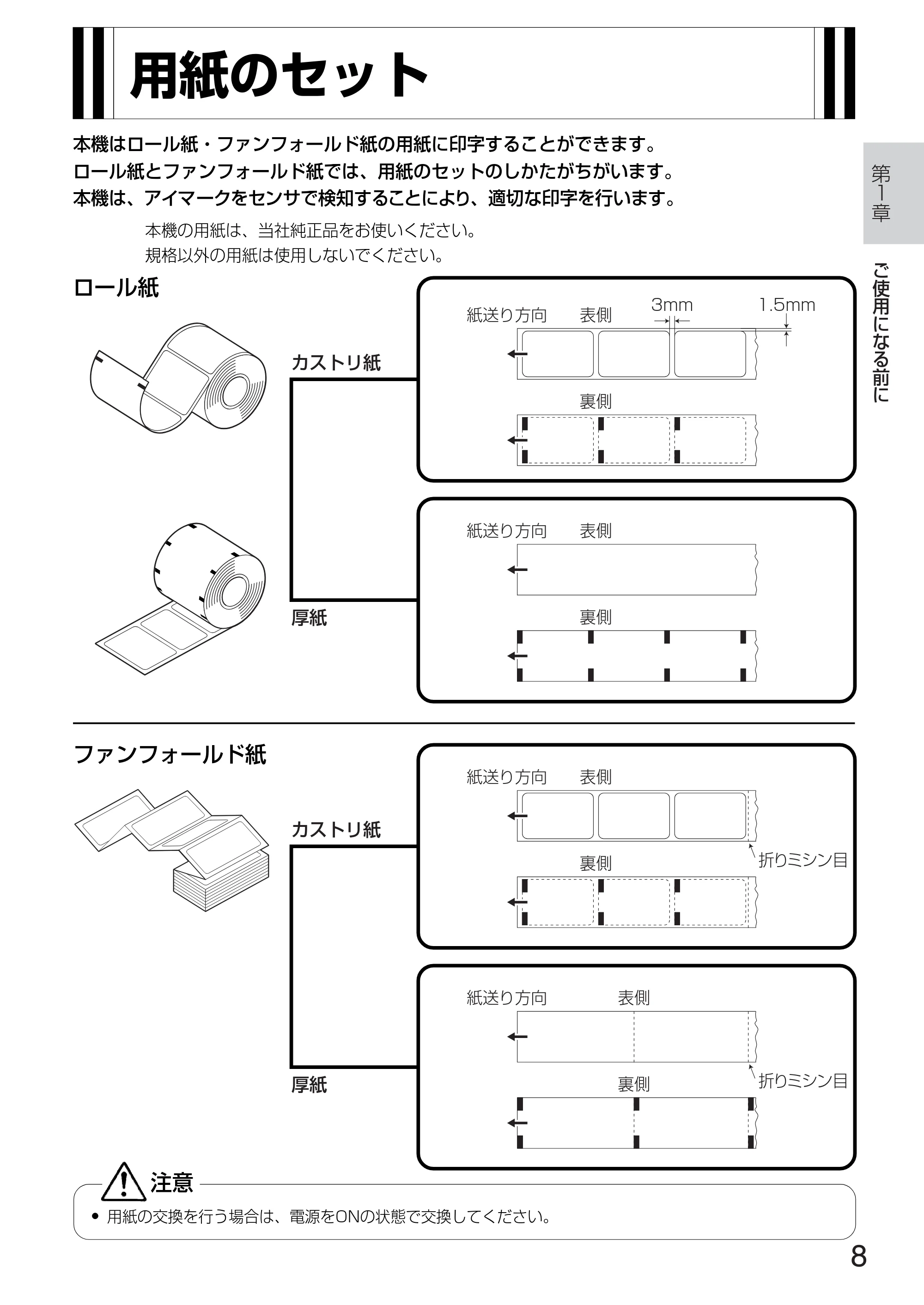 サトー TASSHA FR410 / ASSHA FR410 取扱説明書 — 用紙のセット — 原本ページ — 16ページ