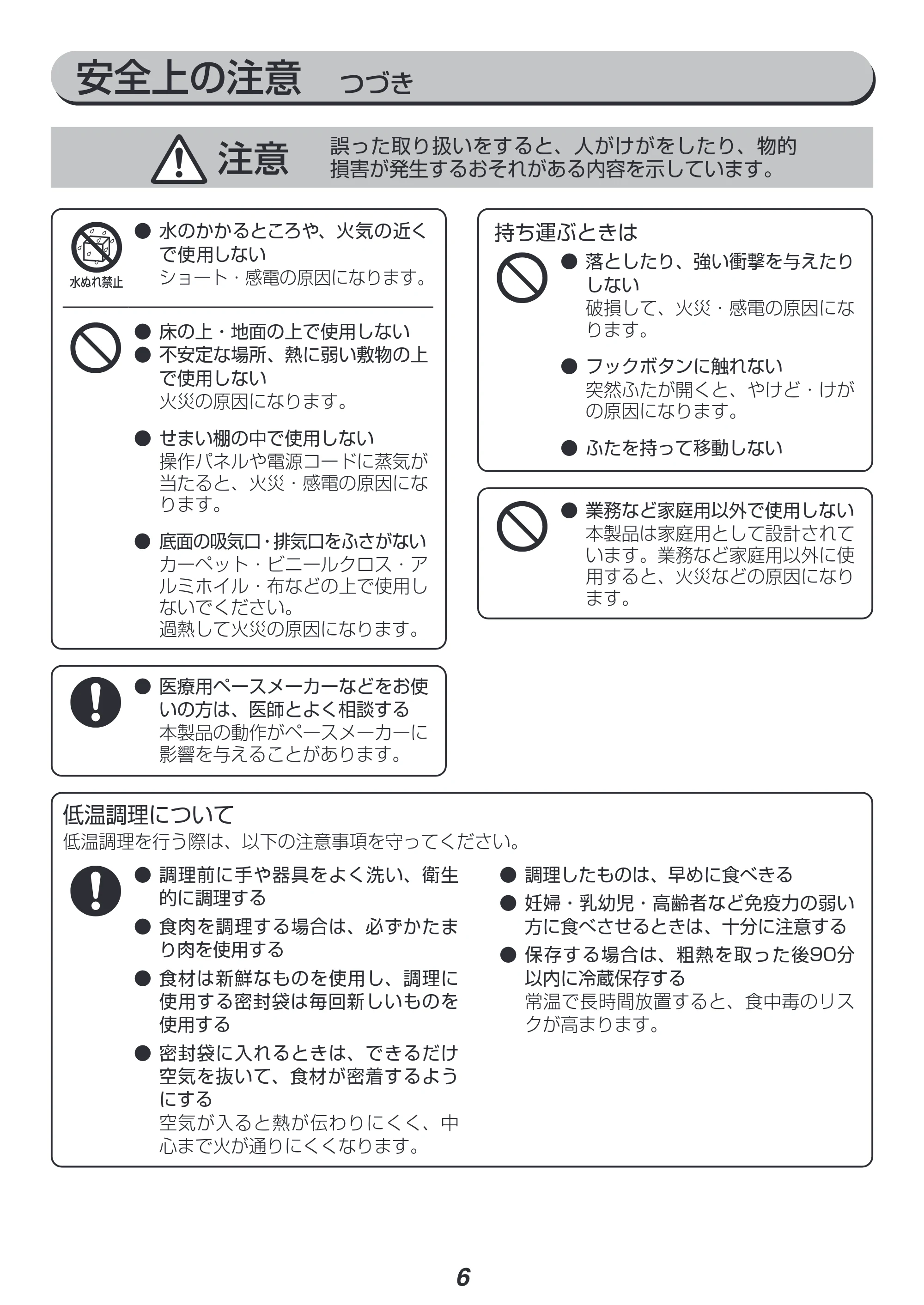アイリスオーヤマ RC-IL50 取扱説明書 — 原本ページ — 6ページ