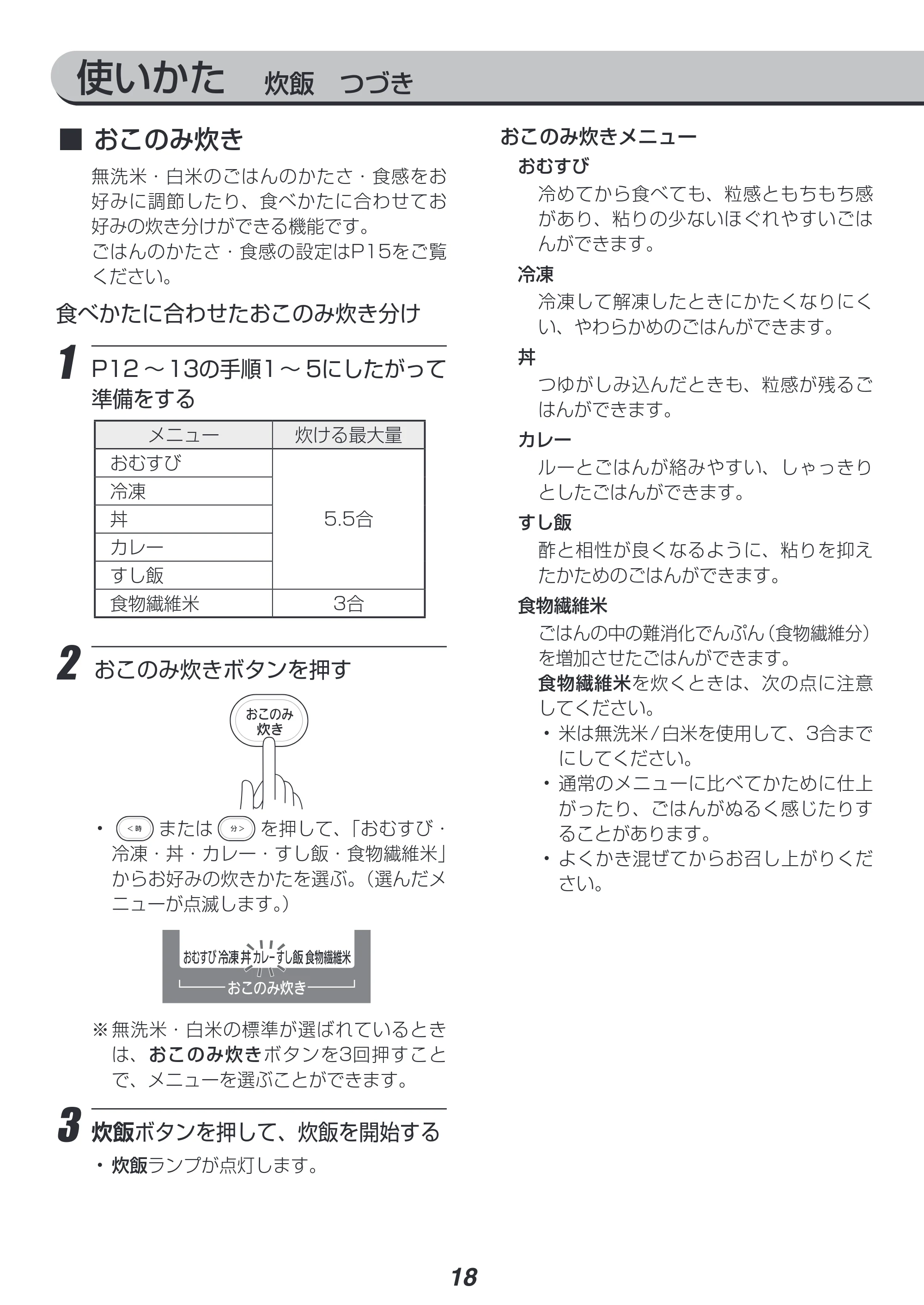 アイリスオーヤマ RC-IL50 取扱説明書 — 原本ページ — 18ページ