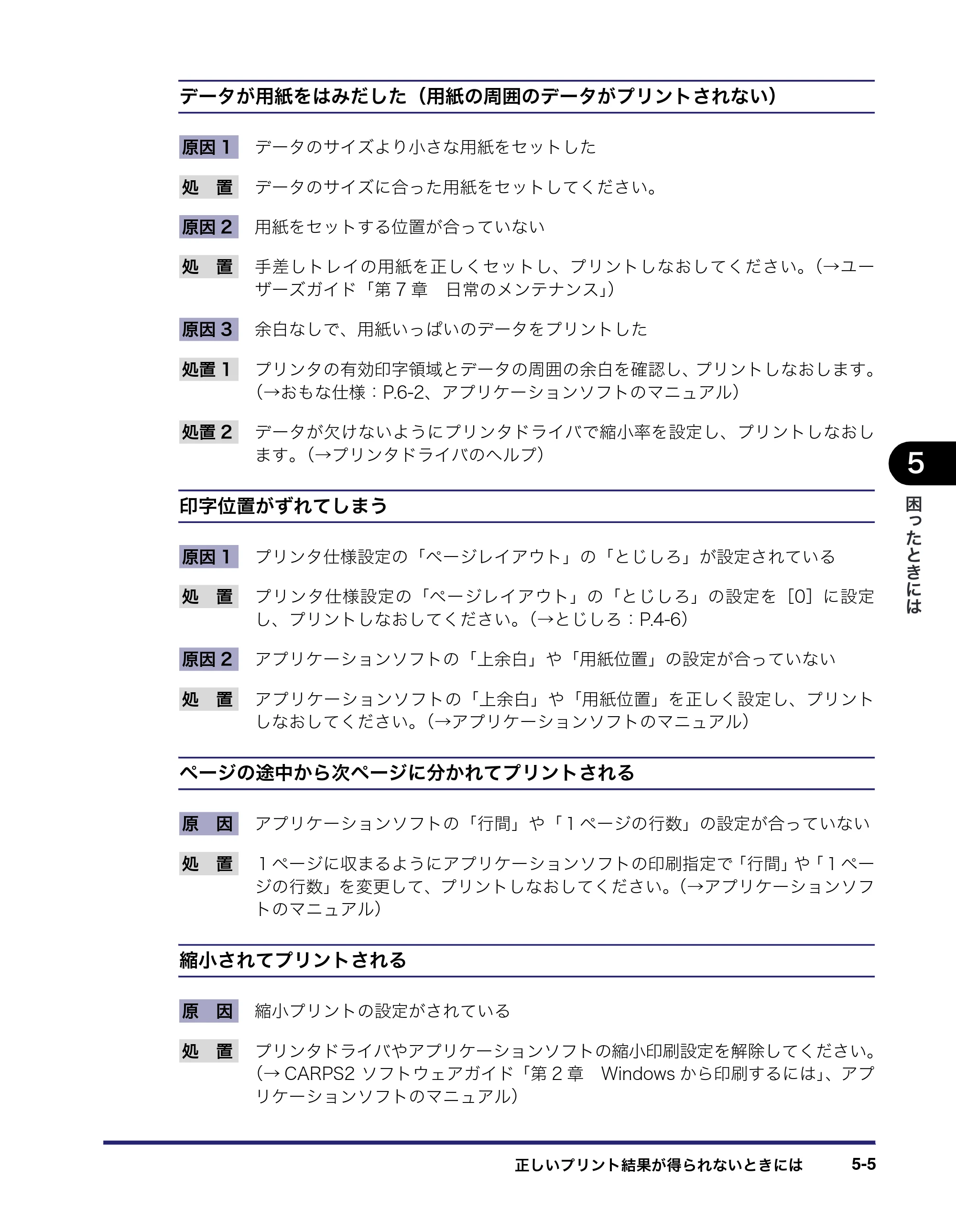 キヤノン CARPS2 プリンターガイド CARPS2 プリンターガイド 2010年10月12日更新 （PDF形式／3.87Mバイト） — 原本ページ — 45ページ