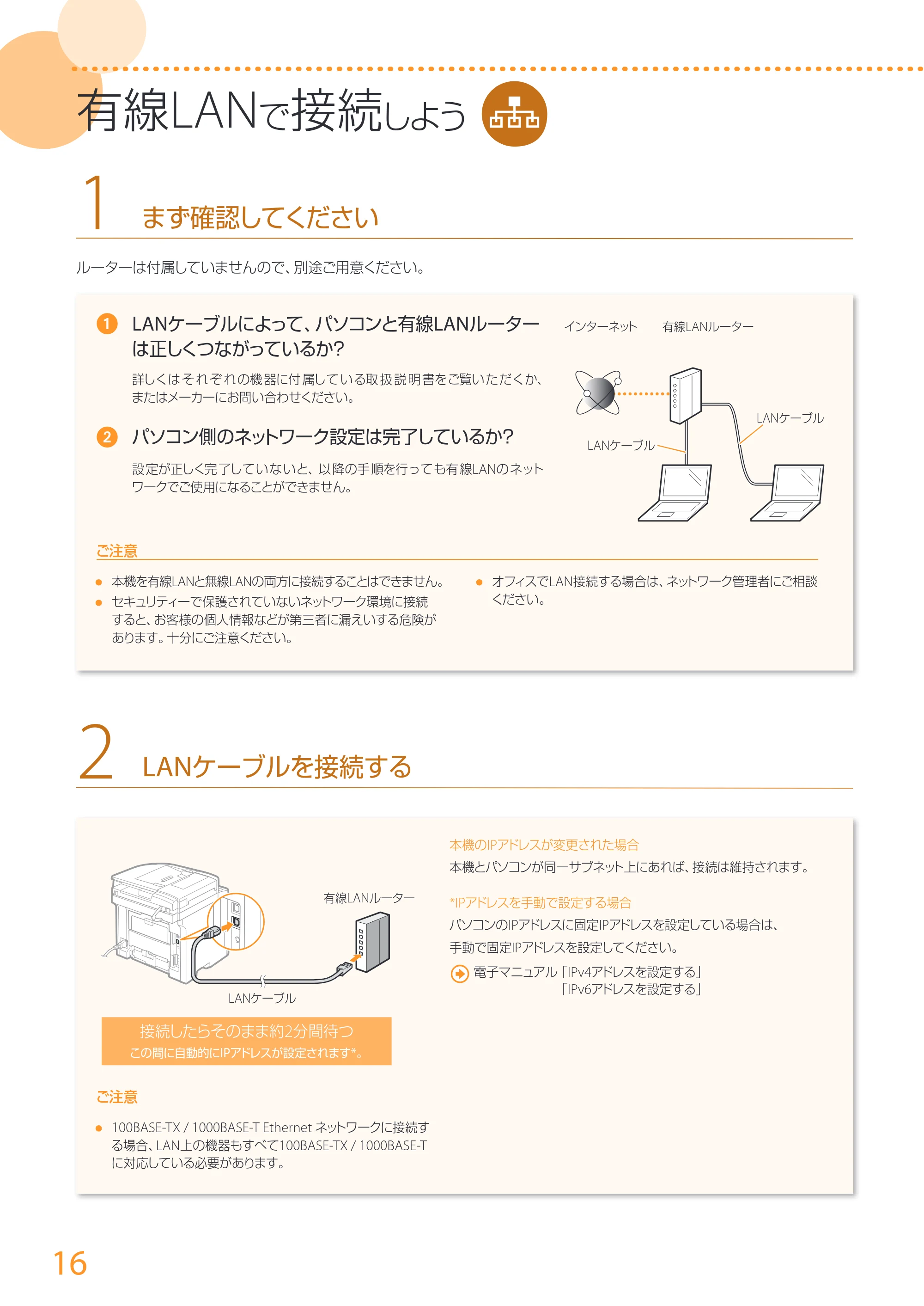キヤノン MF417dw かんたん設置ガイド 2017年8月3日更新(PDF:15.3MB) — 原本ページ — 16ページ
