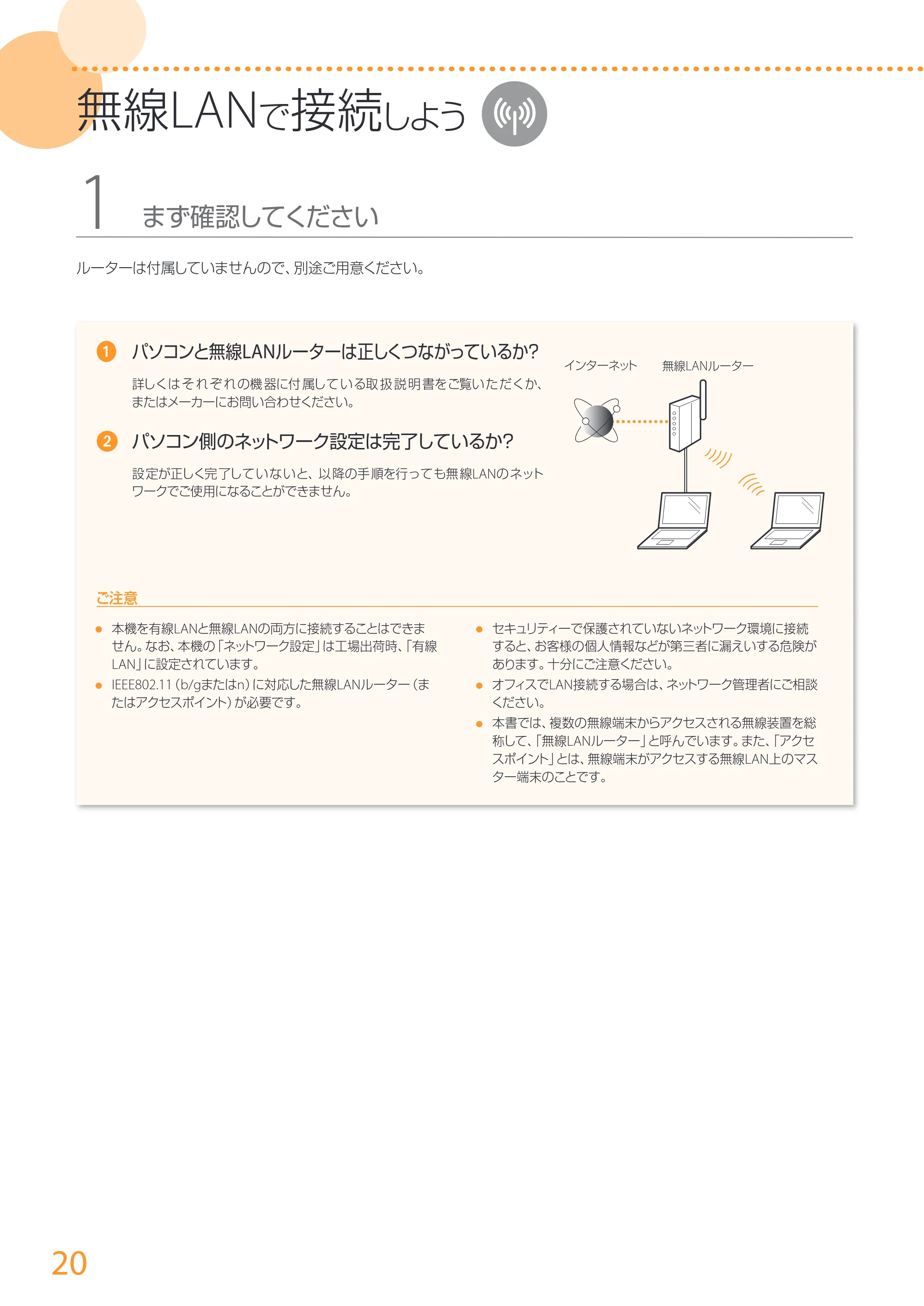 キヤノン MF417dw かんたん設置ガイド 2017年8月3日更新(PDF:15.3MB) — 原本ページ — 20ページ