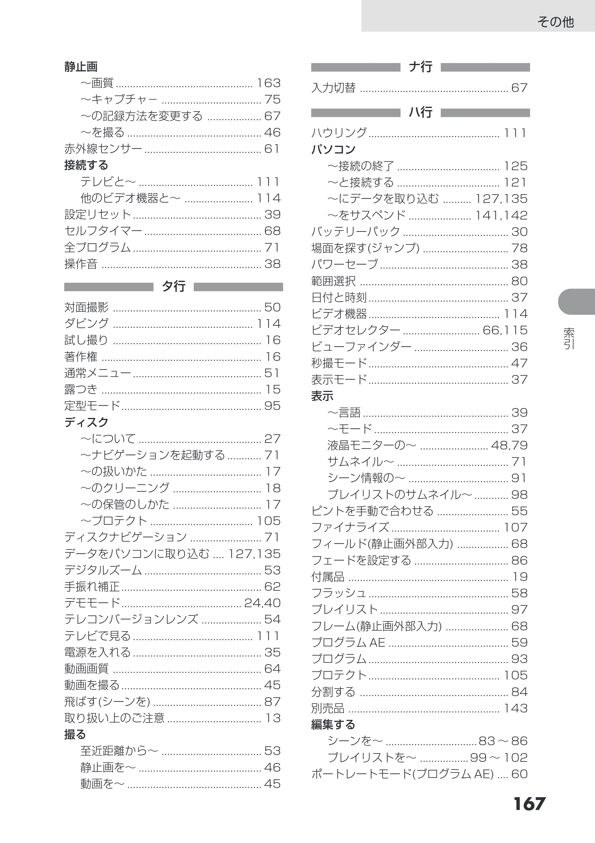日立 DZ-GX3200 / DZ-GX3100 取扱説明書 — 原本ページ — 167ページ