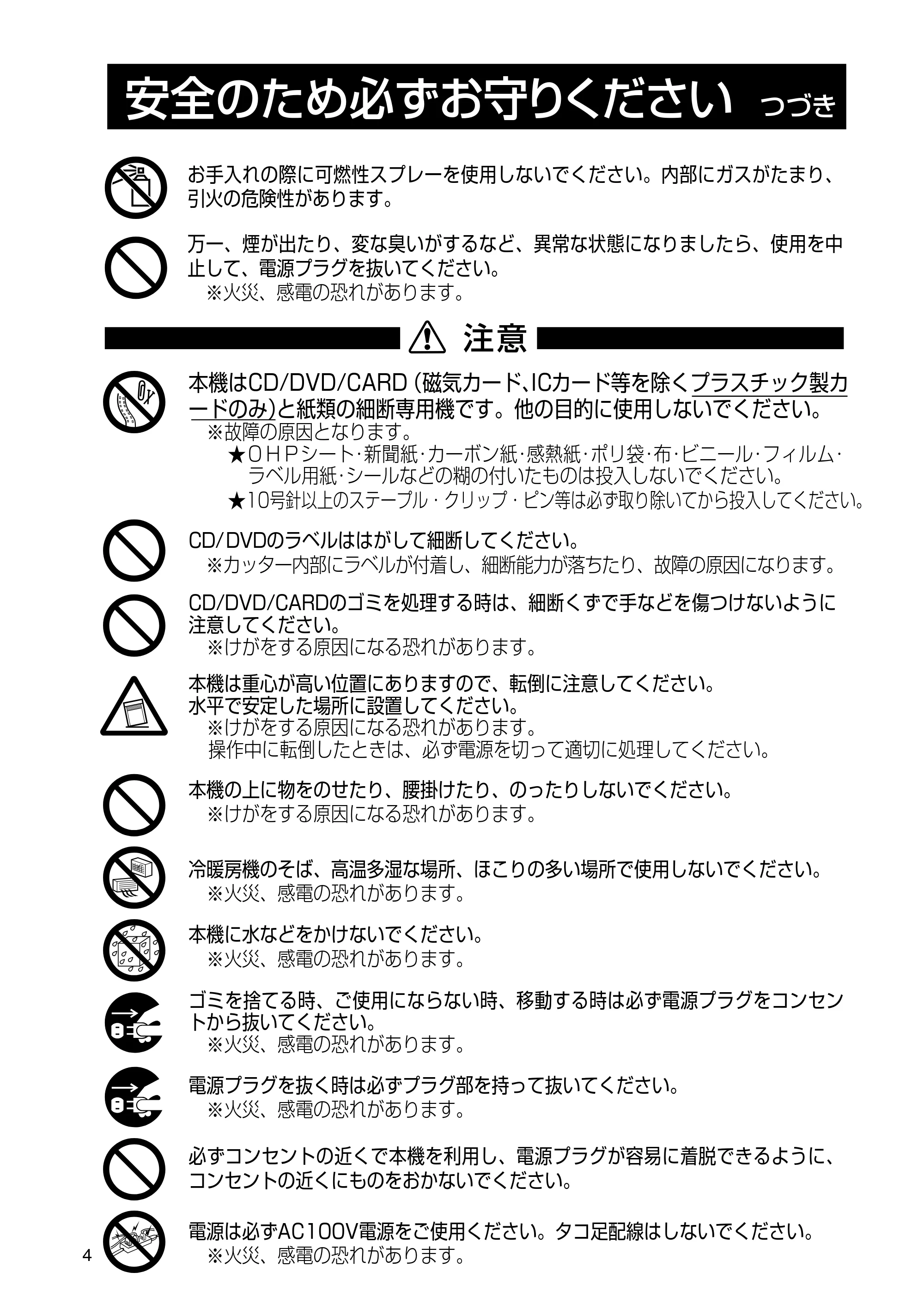 日立 HPS-100CDX 取扱説明書 — 原本ページ — 4ページ
