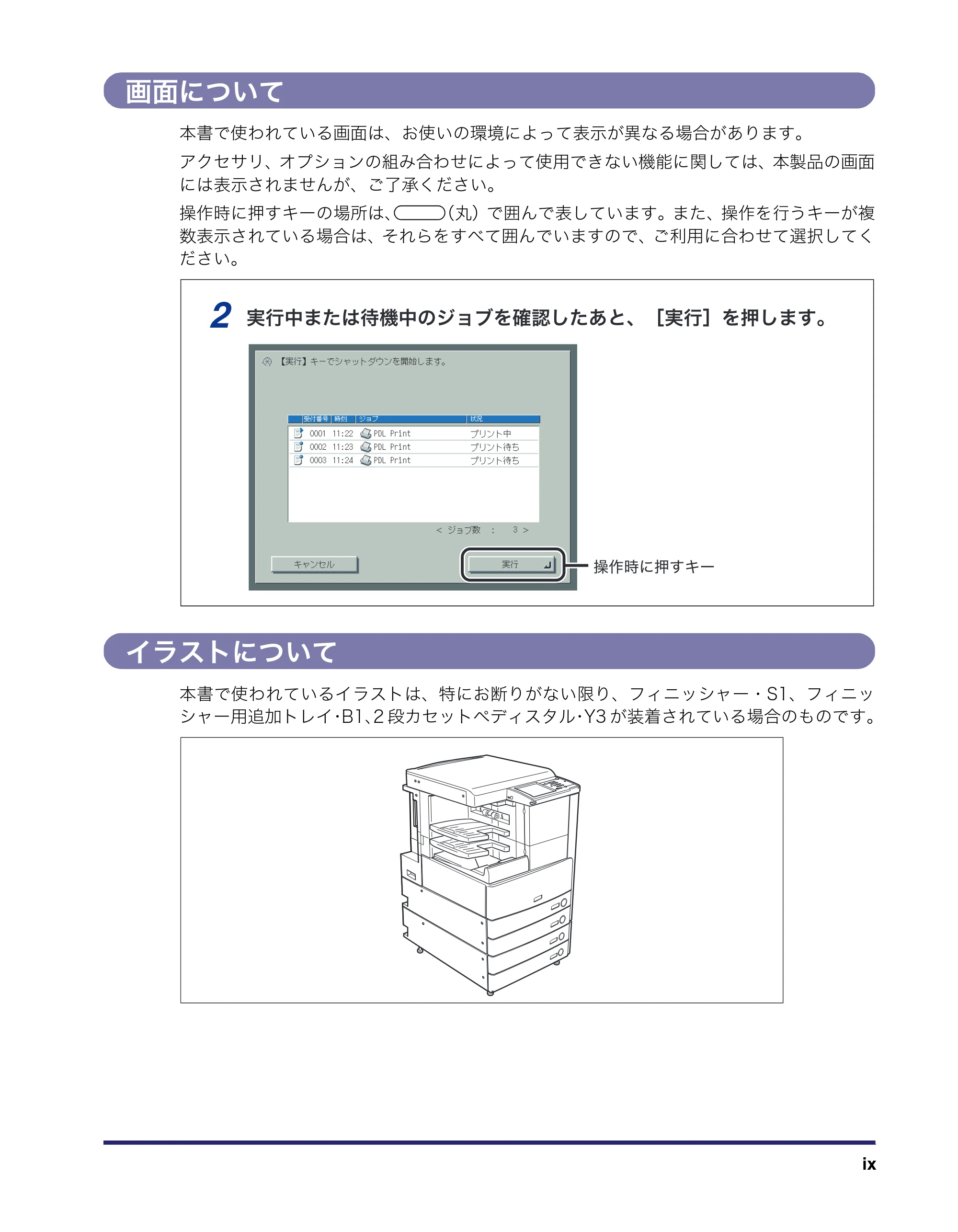 キヤノン LBP4500 操作ガイド 2011年1月20日更新 （PDF形式／19.69Mバイト） — 画面について — 原本ページ — 11ページ