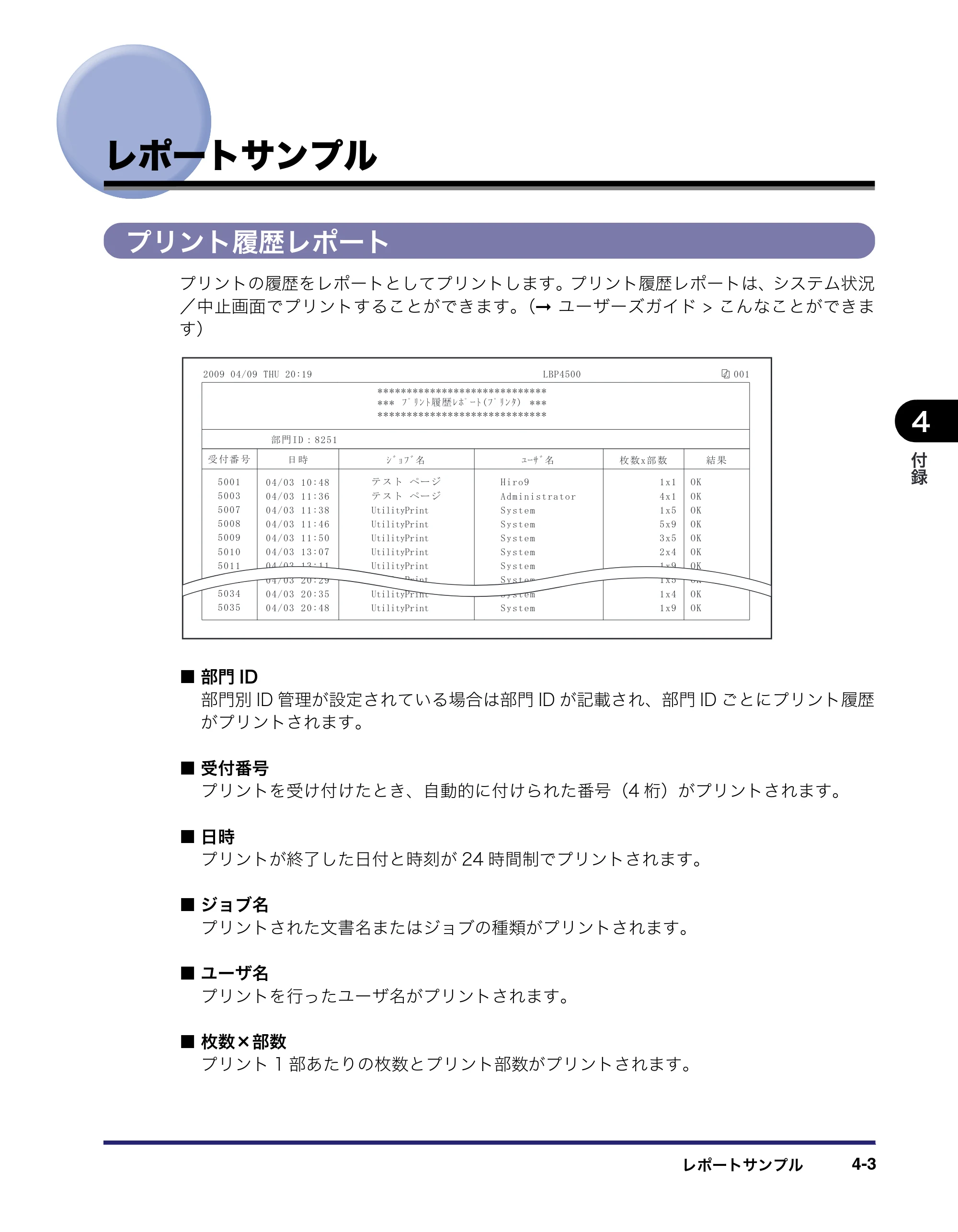 キヤノン LBP4500 操作ガイド 2011年1月20日更新 （PDF形式／19.69Mバイト） — レポートサンプル — 原本ページ — 185ページ