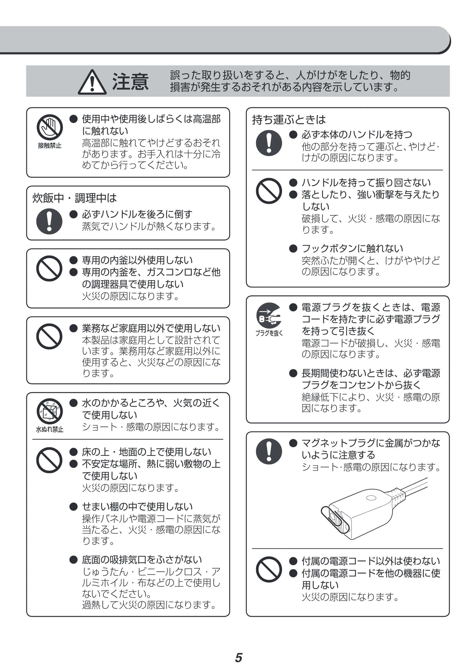 アイリスオーヤマ RC-PC30 取扱説明書 — 原本ページ — 5ページ