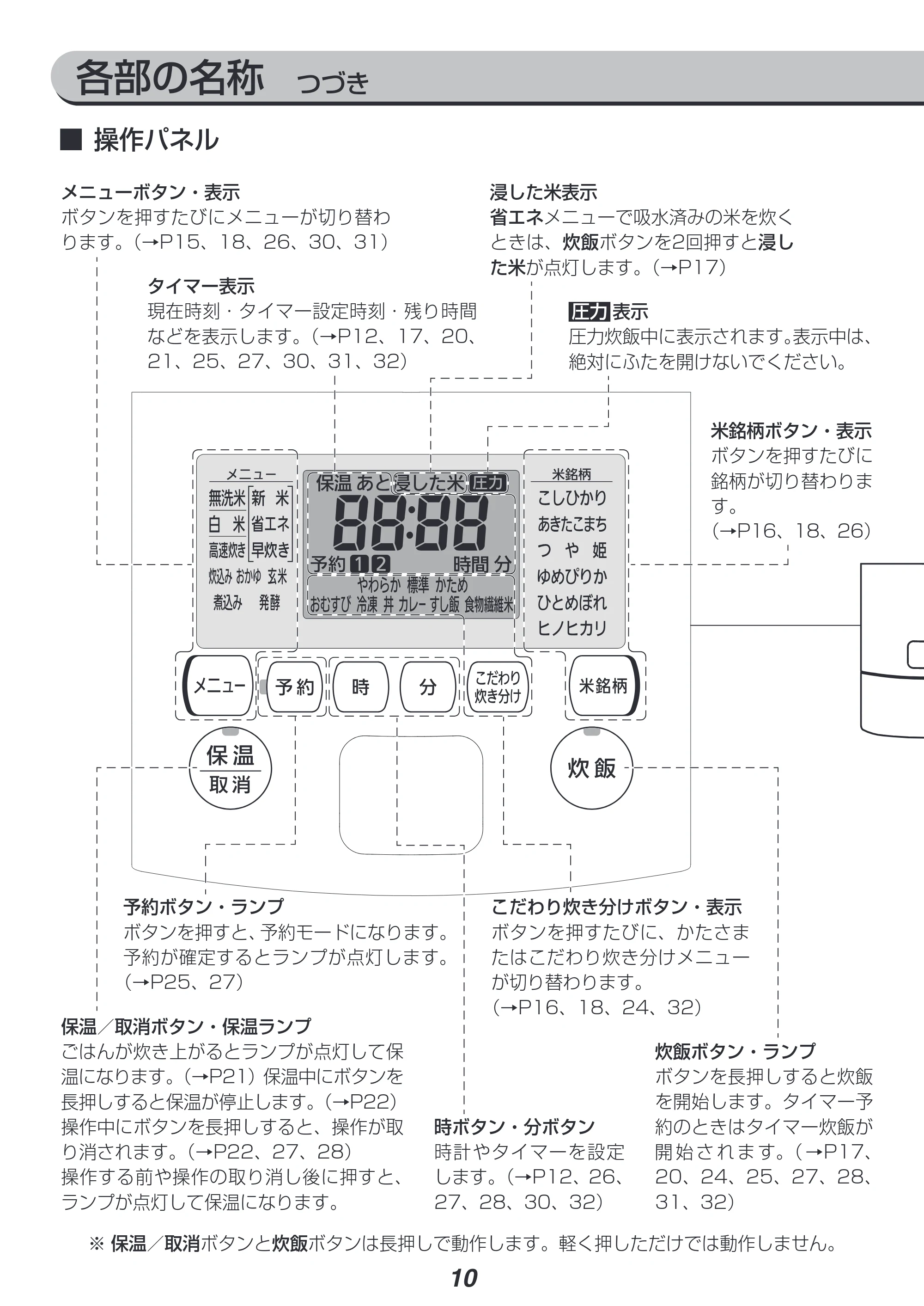アイリスオーヤマ RC-PC30 取扱説明書 — 原本ページ — 10ページ