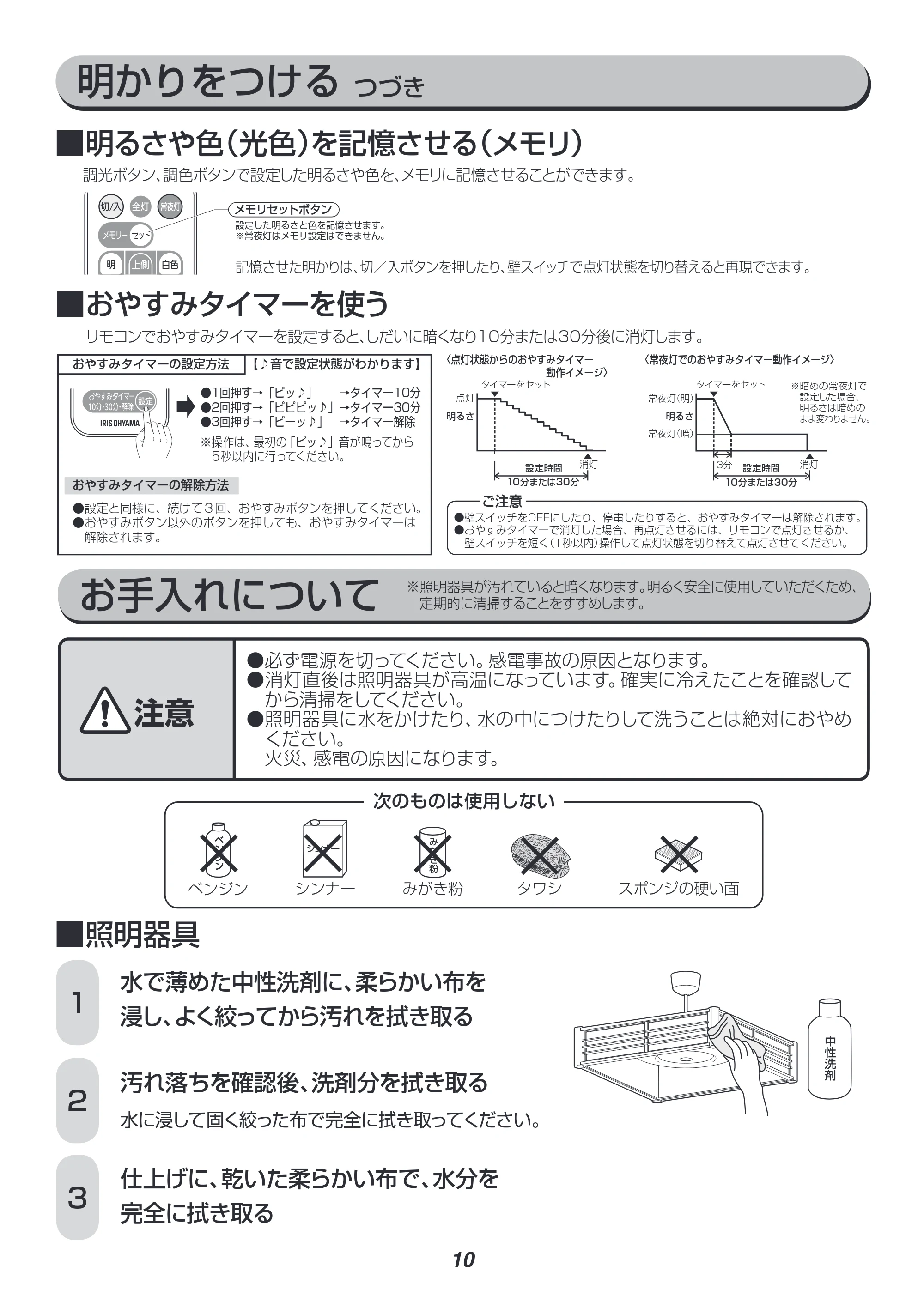 アイリスオーヤマ PLM8DL 取扱説明書 — 原本ページ — 10ページ
