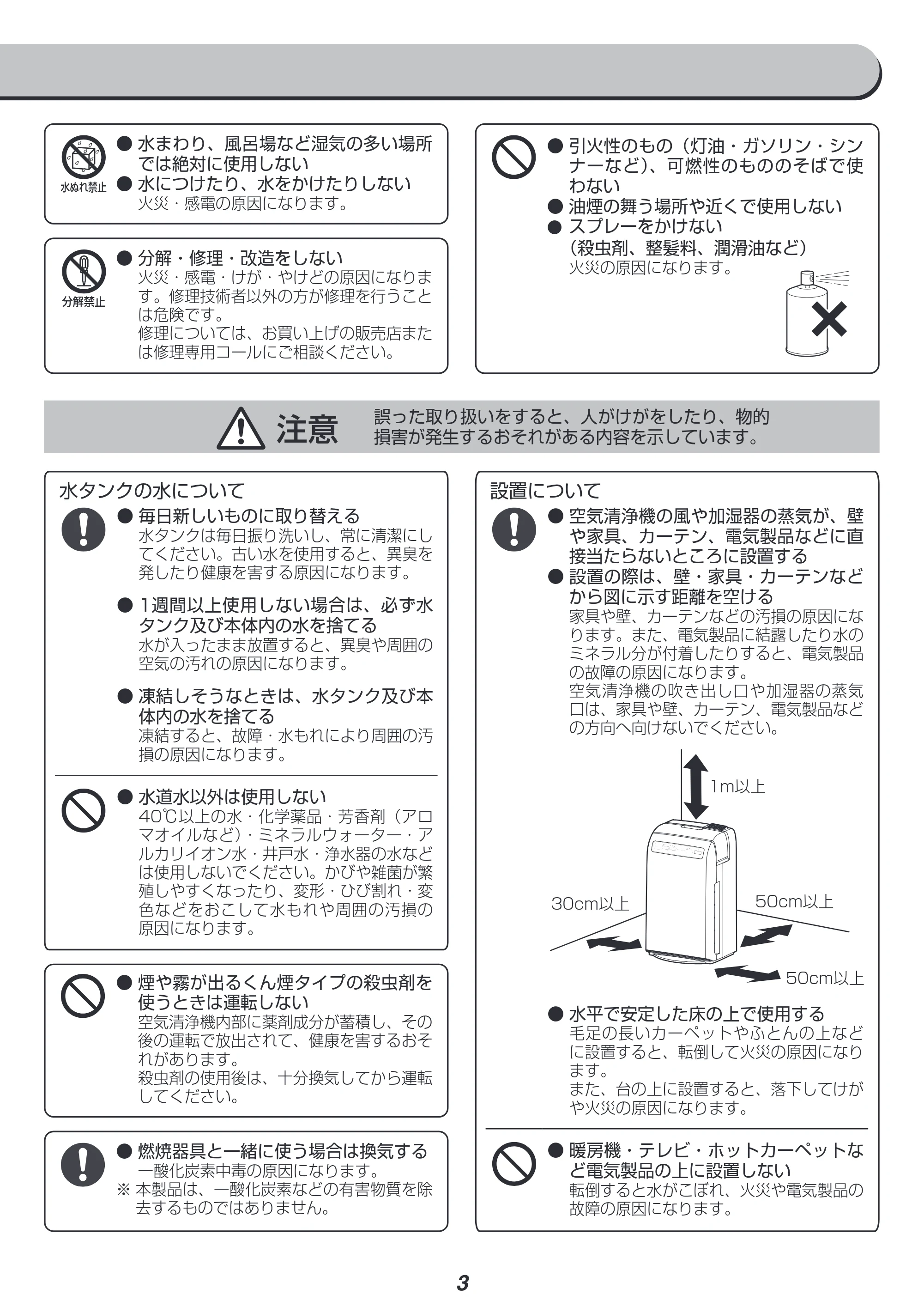 アイリスオーヤマ HXF-C25 取扱説明書 — 原本ページ — 3ページ