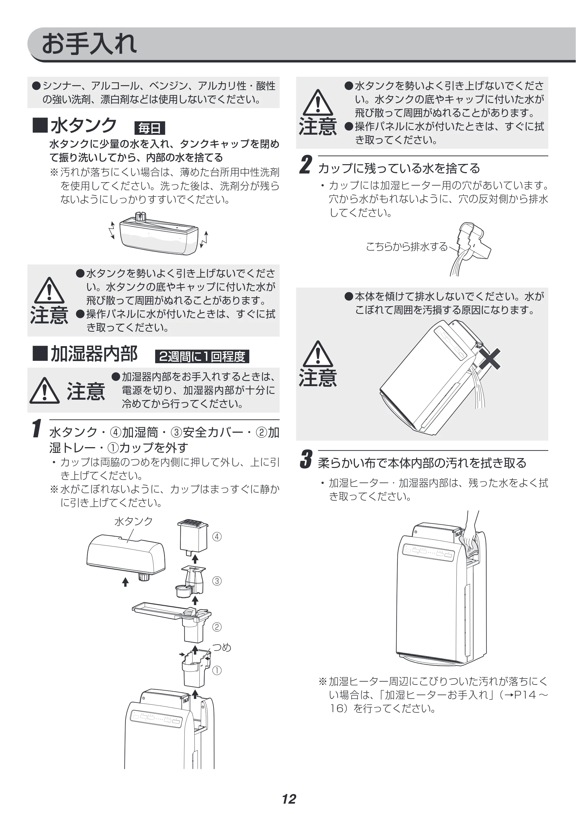 アイリスオーヤマ HXF-C25 取扱説明書 — 原本ページ — 12ページ