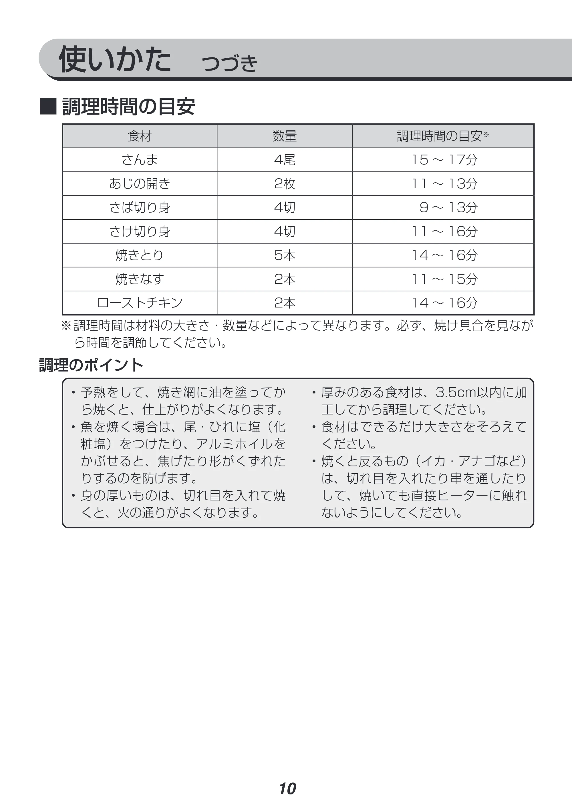 アイリスオーヤマ EMT-1103 取扱説明書 — 原本ページ — 10ページ