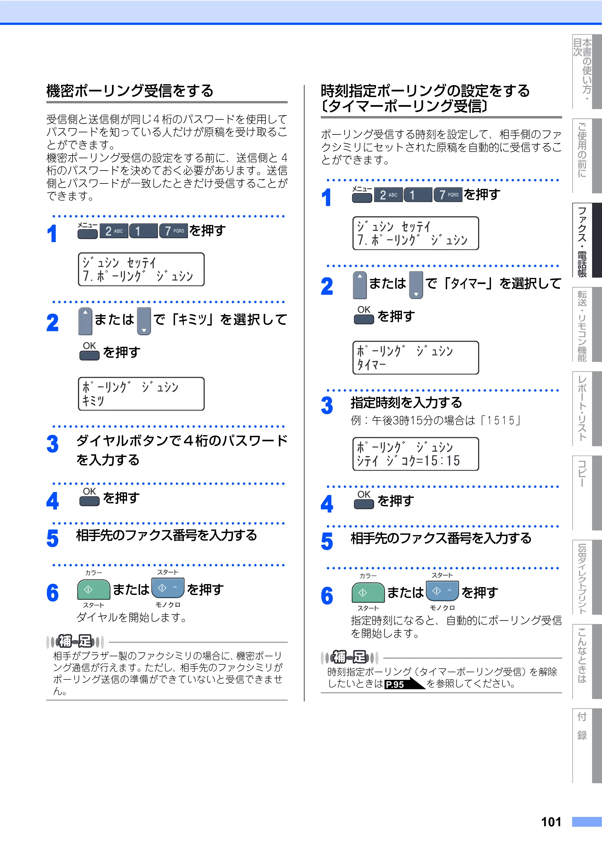 ブラザー MFC-9450CDN 取扱説明書（本体） — 原本ページ — 101ページ