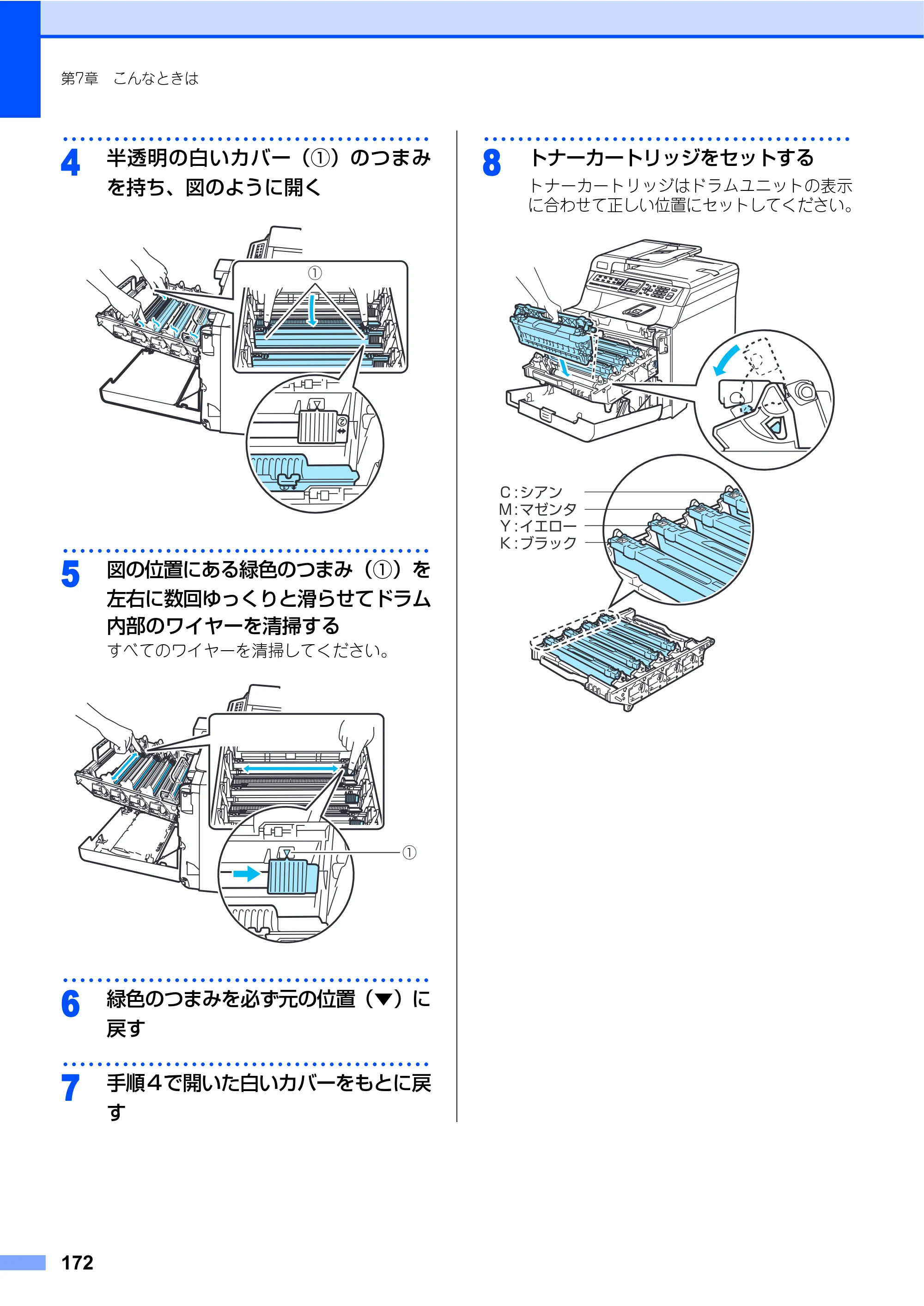 ブラザー MFC-9450CDN 取扱説明書（本体） — 原本ページ — 172ページ