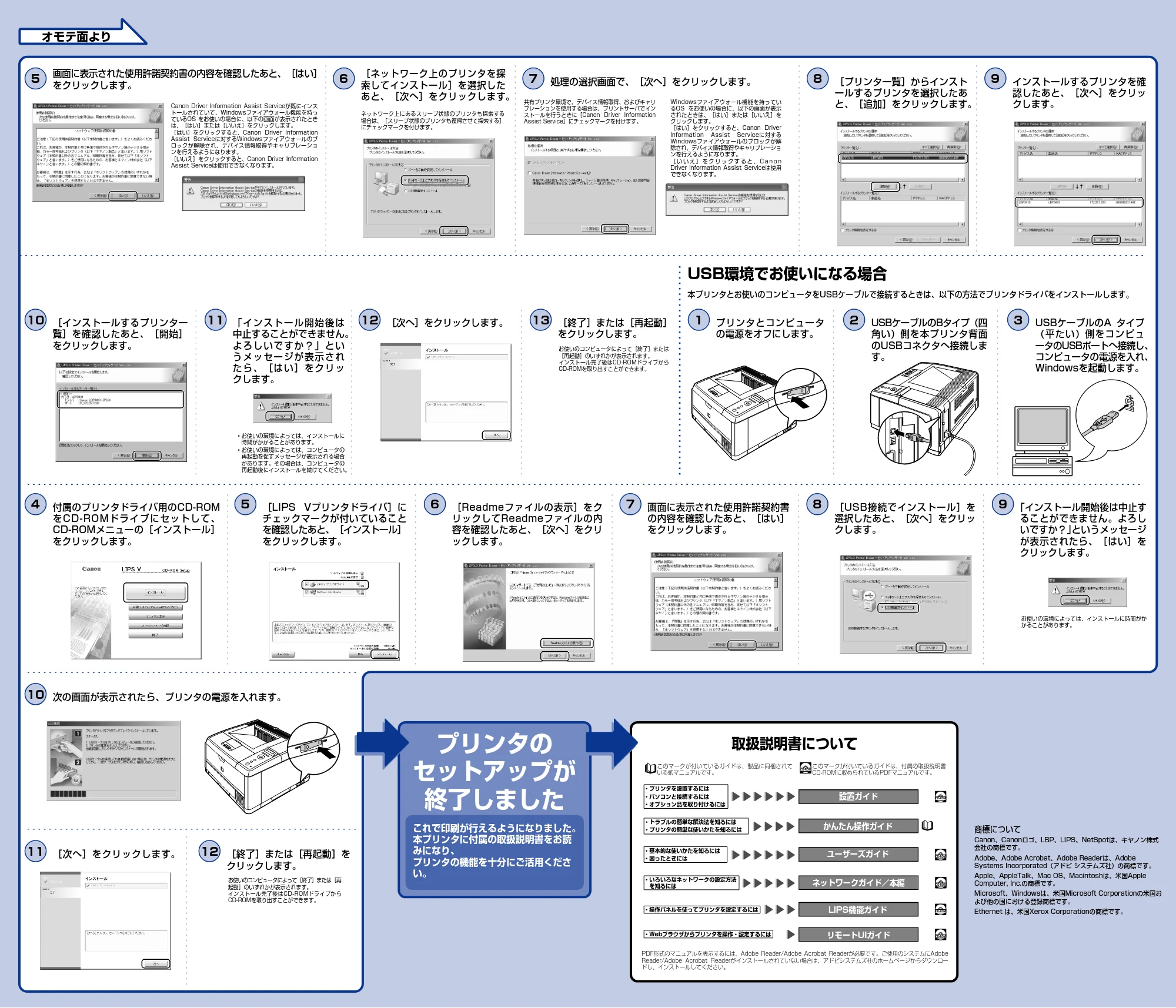 キヤノン LBP3410 かんたん設置ガイド (設定編) 2009年12月18日更新 (PDF形式/0.57Mバイト) — 原本ページ — 2ページ