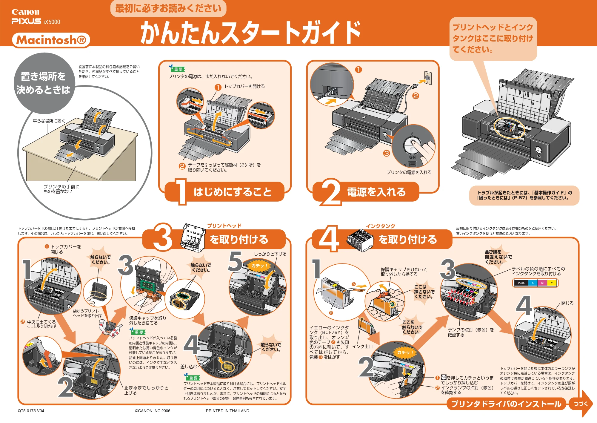 キヤノン PIXUS iX5000 かんたんスタートガイド (Mac版) (PDF形式/2.27Mバイト) — 原本ページ — 1ページ