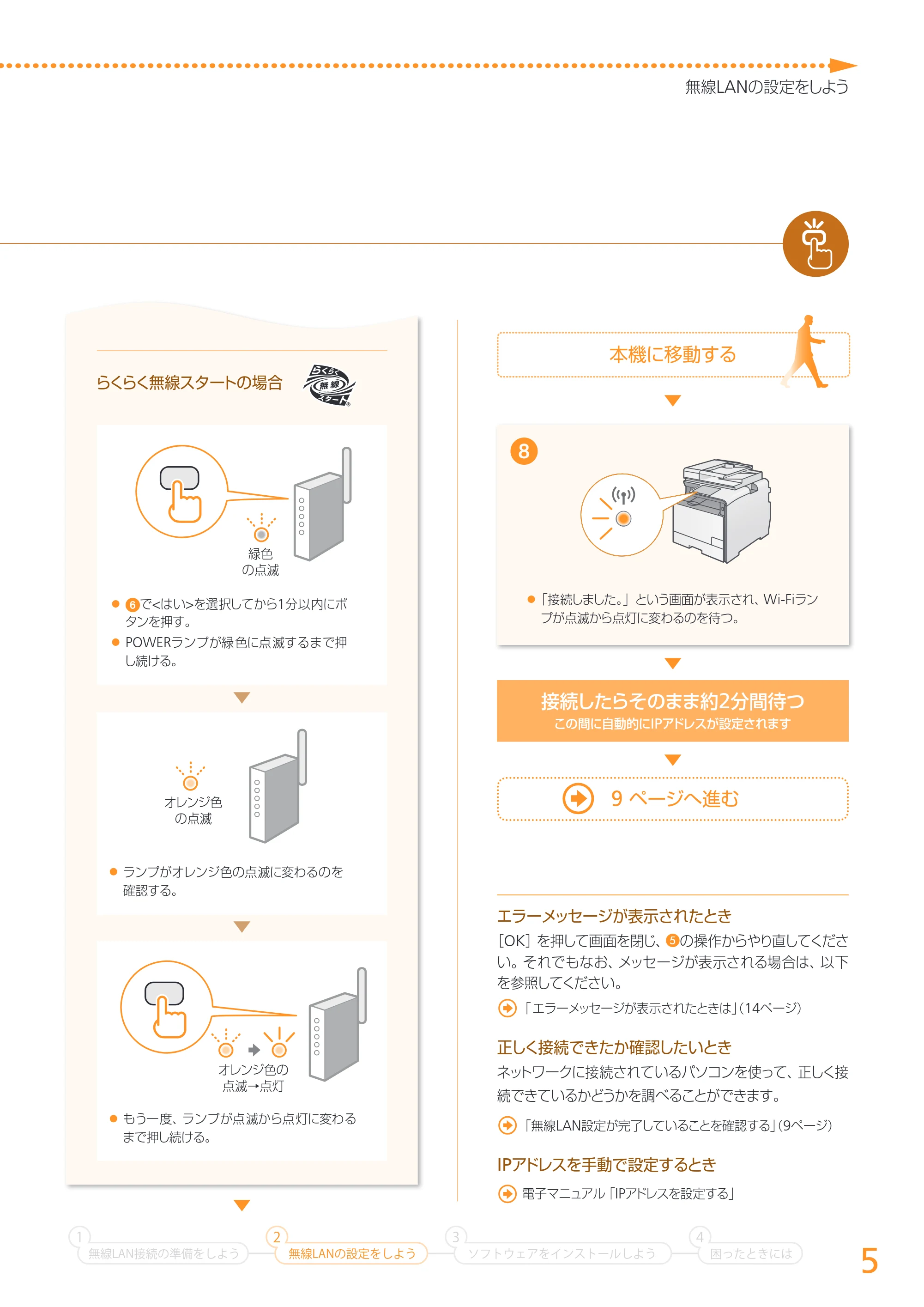 キヤノン MF8280Cw/MF8230Cn / MF8570Cdw/MF8530Cdn 無線LAN設定ガイド (MF8570Cdw) 2013年9月5日更新（PDF：3.63MB） — 原本ページ — 5ページ
