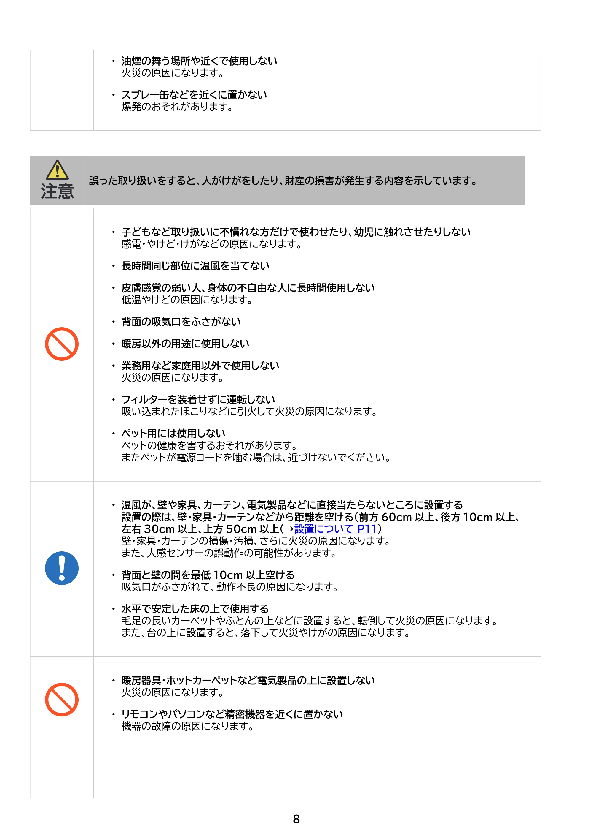 アイリスオーヤマ ACH-EM12C 取扱説明書 — 原本ページ — 8ページ