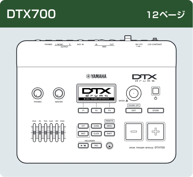 ヤマハ DT50S / DT50K DT50S/DT50Kのための ドラム音源モジュール設定マニュアル — 表紙 — 図版 1-2 — 1ページ