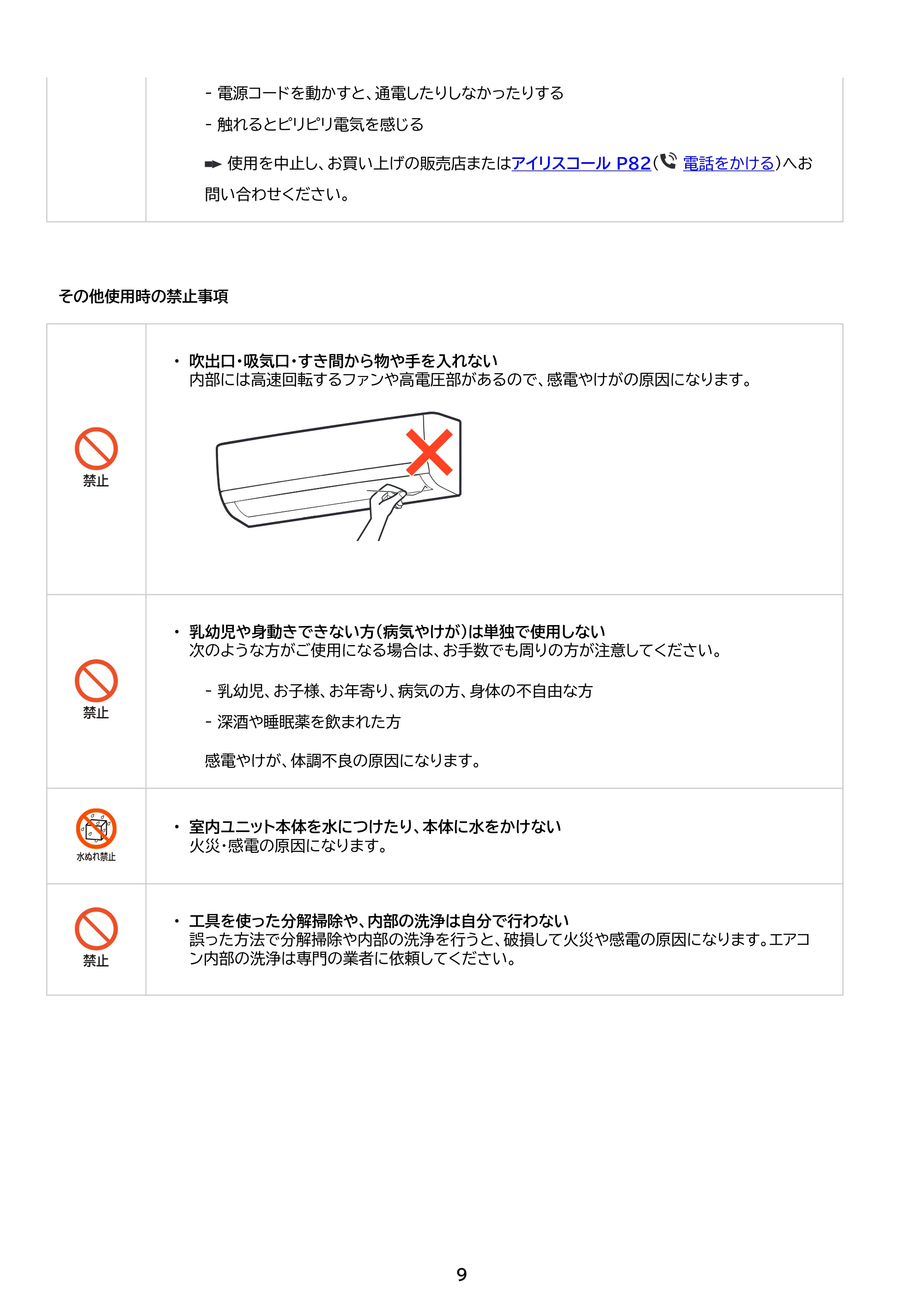 アイリスオーヤマ IHF-3610G 取扱説明書 — 原本ページ — 9ページ