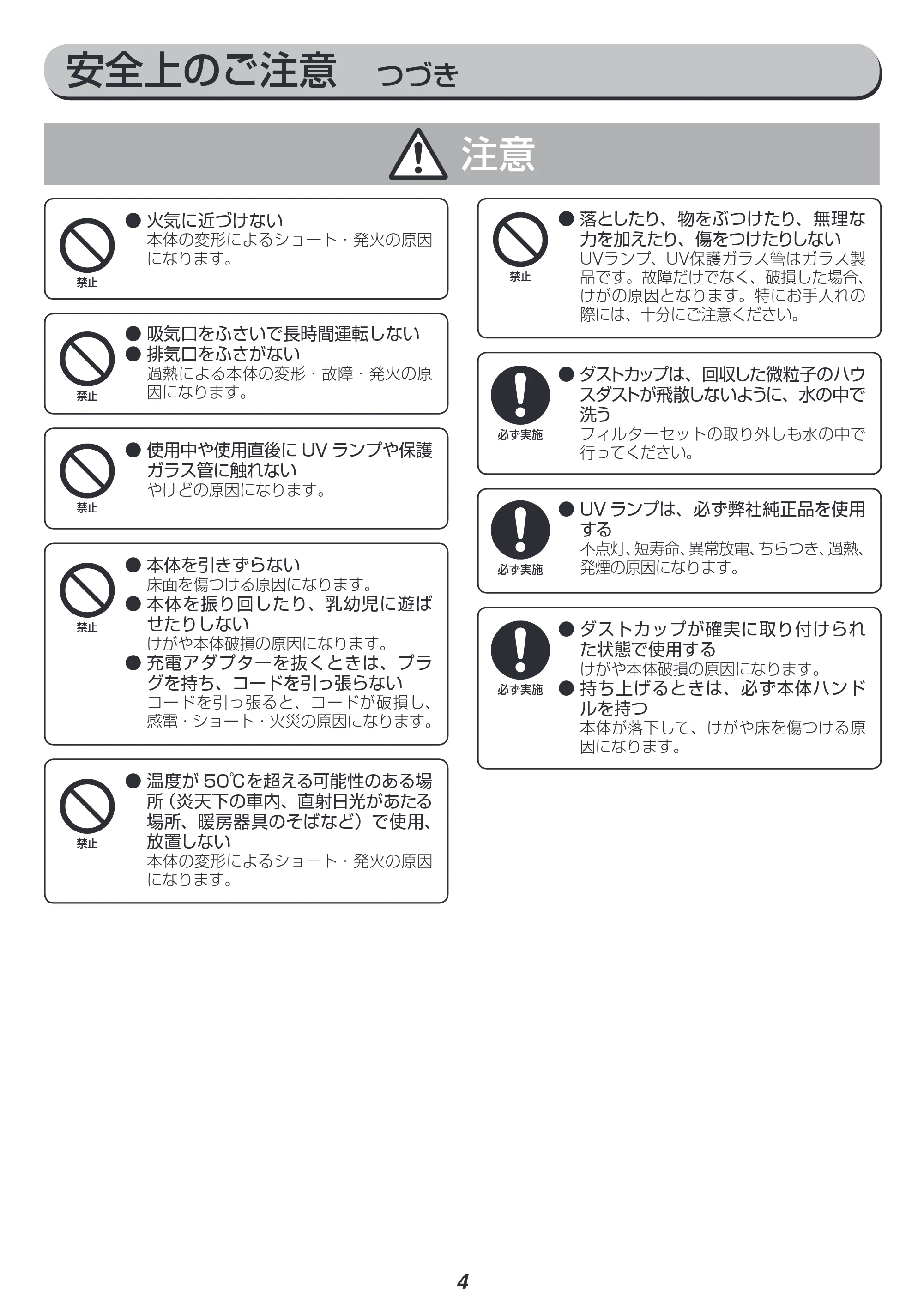 アイリスオーヤマ IC-FDC1 取扱説明書 — 原本ページ — 4ページ