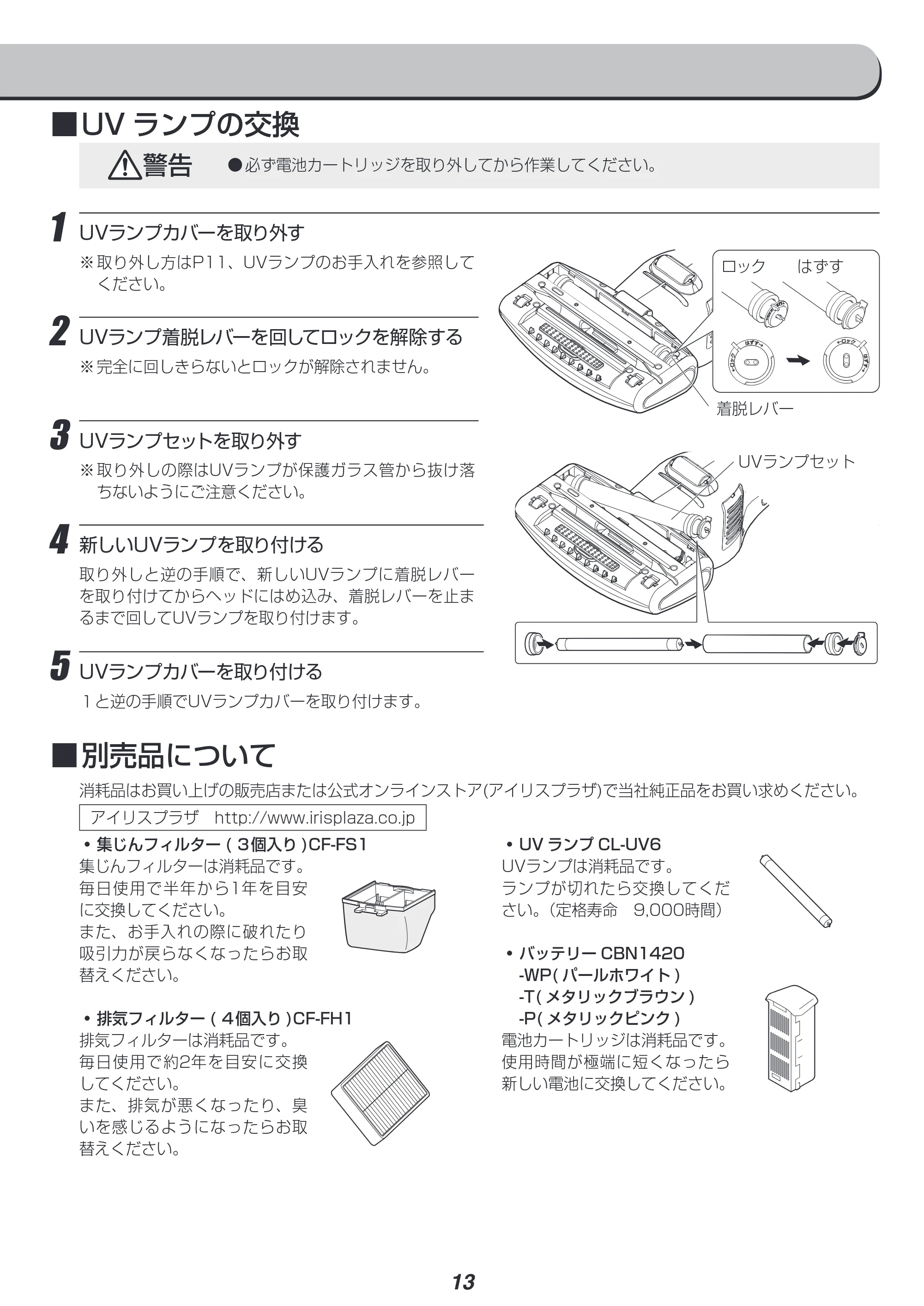 アイリスオーヤマ IC-FDC1 取扱説明書 — 原本ページ — 13ページ