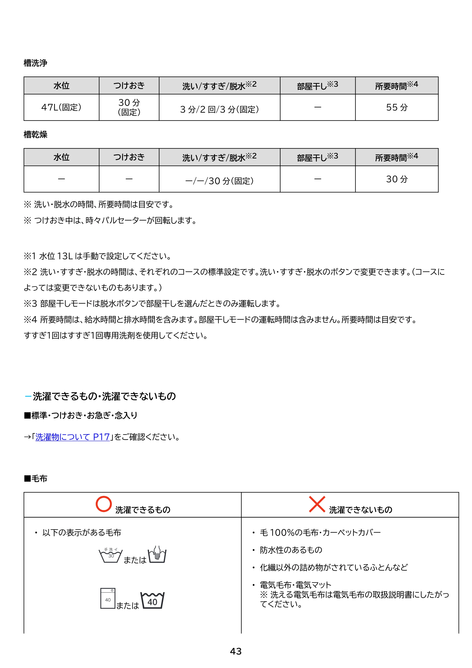 アイリスオーヤマ IAW-T504 取扱説明書 — 原本ページ — 43ページ
