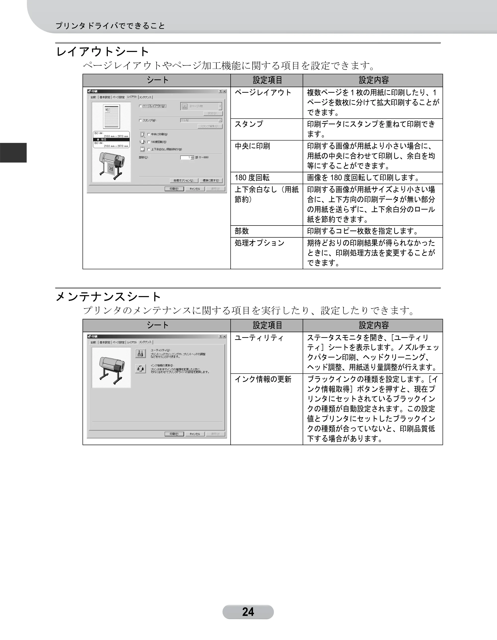 キヤノン W6400 リファレンスガイド (PDF形式/2.83Mバイト) — レイアウトシート — 原本ページ — 24ページ