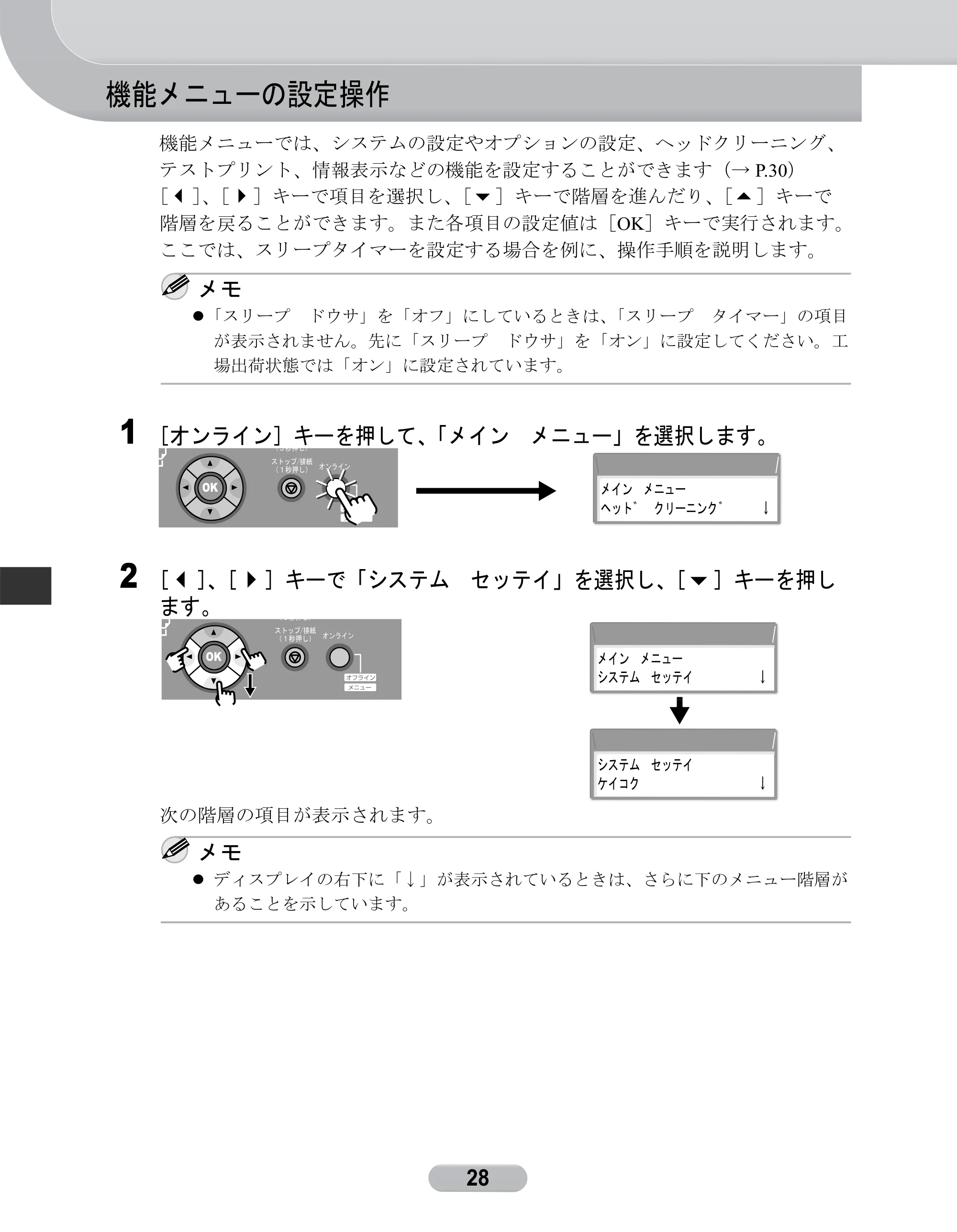 キヤノン W6400 リファレンスガイド (PDF形式/2.83Mバイト) — 機能メニューの設定操作 — 原本ページ — 28ページ